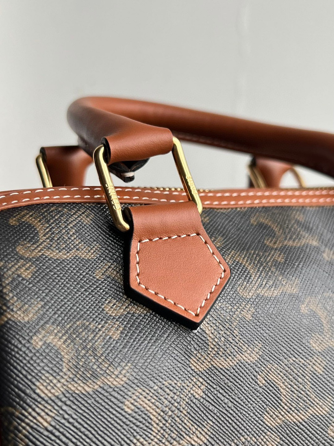 CELINE Triomphe Canvas Boston Bag - Image 2