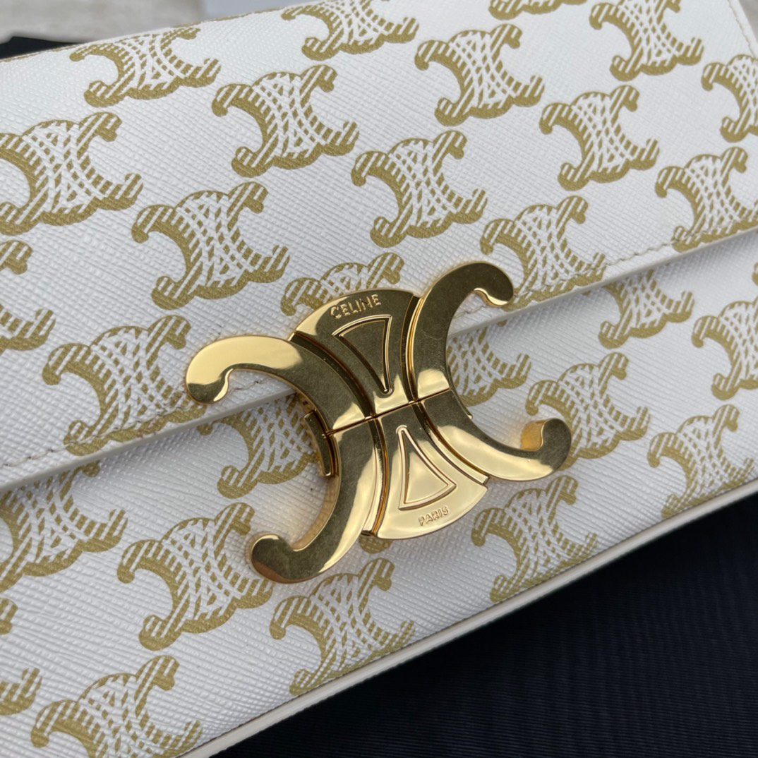TRIOME White Floral Leather Shoulder Bag - Image 2