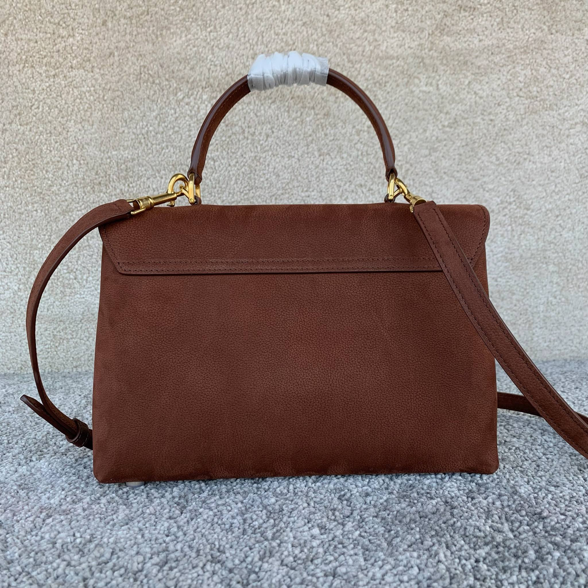 Celine Nino Medium Handbag in Chestnut Calfskin - Image 2