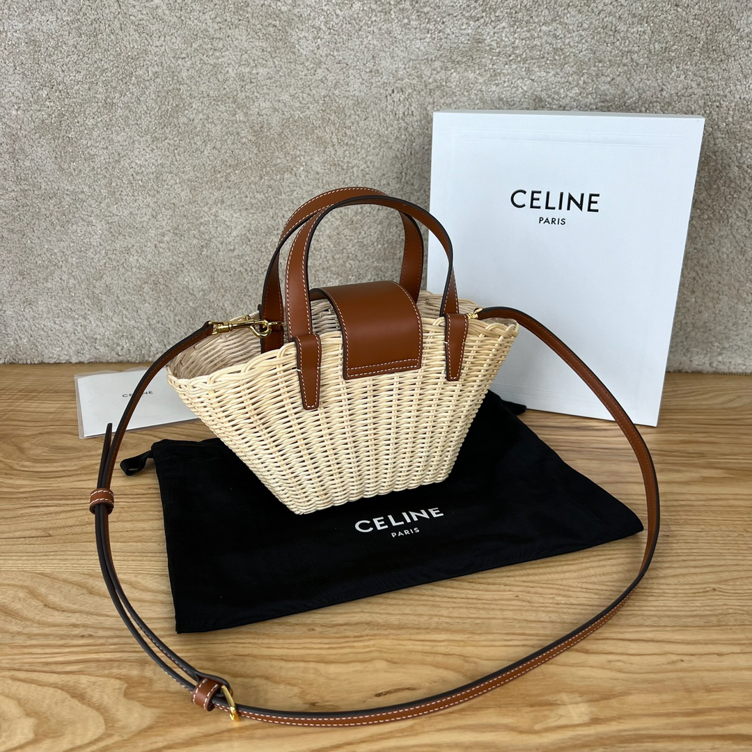 Teen Couffin Handbag in Plant-Based Material and Natural Cowhide Leather - Image 2