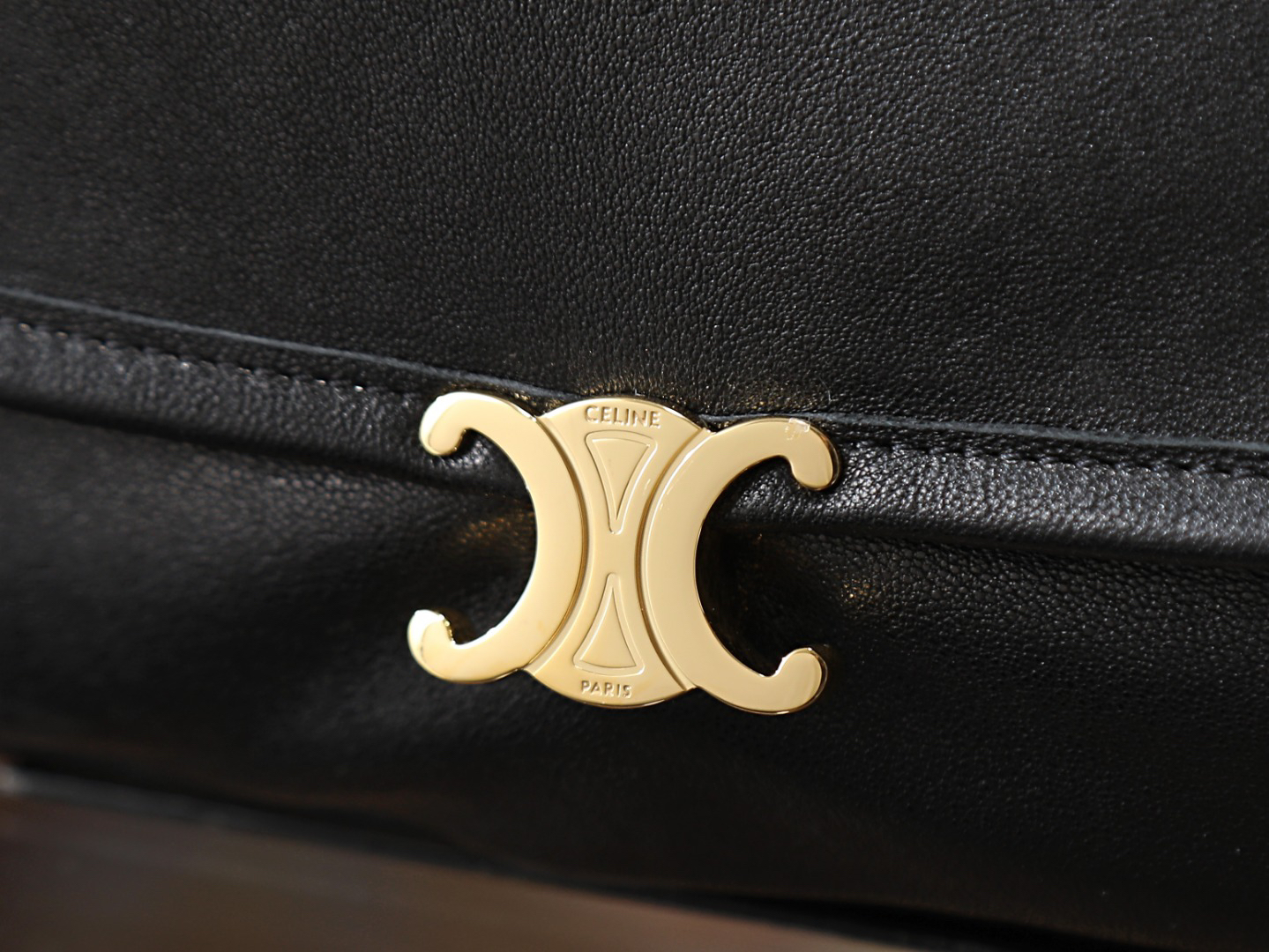 CELINE Soft Triome Half-Moon Shoulder Bag - Image 2