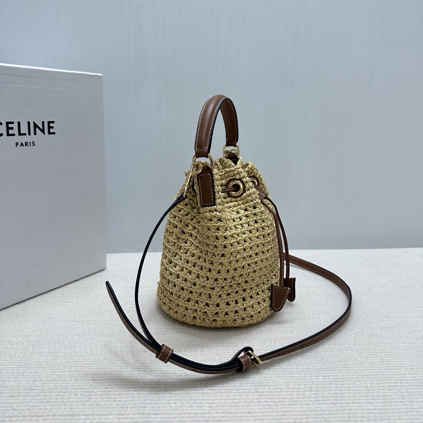 CELINE Teen Clara Woven Crossbody Bag - Image 2