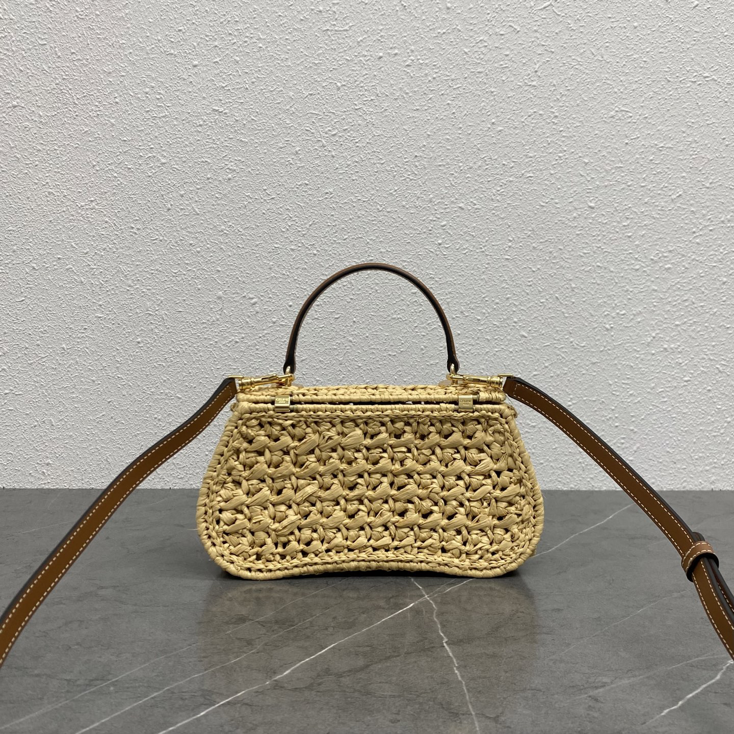 CELINE Teen Lola Small Raffia Handbag - Image 3