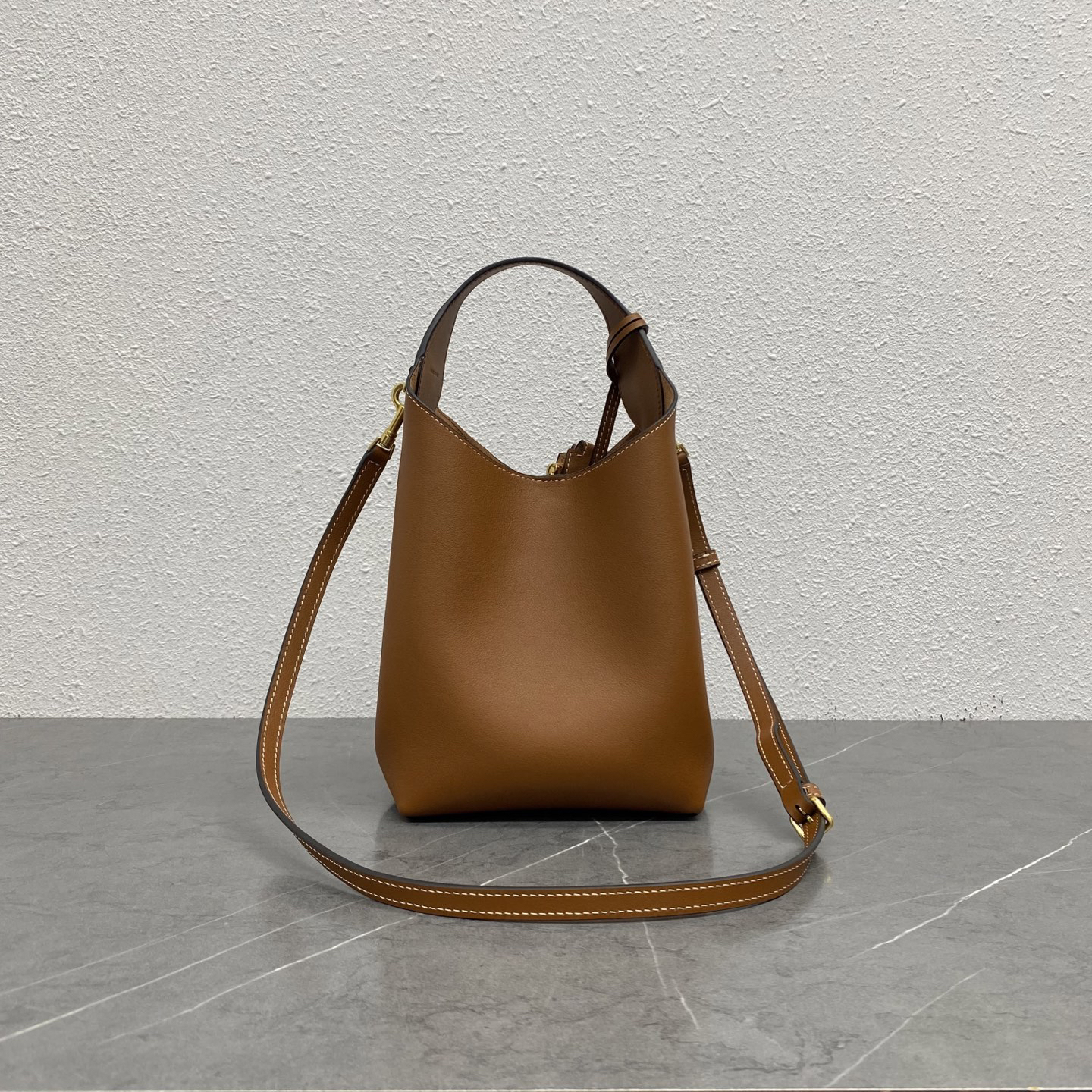 Small Natural Leather Hobo Shoulder Bag - Image 3