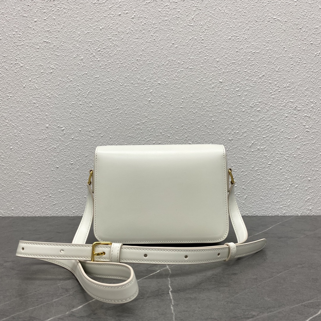 Triome New Classic Off-White Leather Crossbody Bag - Image 3