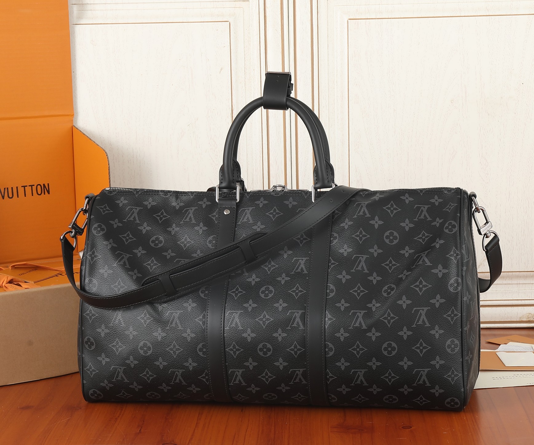 Keepall 50 Travel Bag in Monogram Eclipse Canvas - Image 3