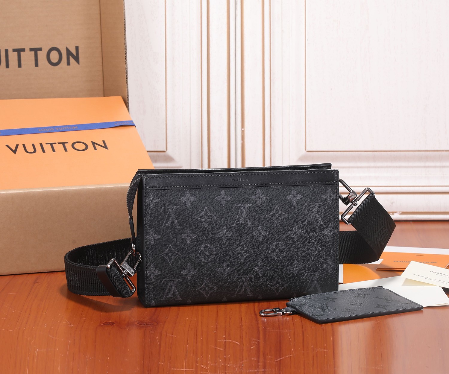 Louis Vuitton Gaston Wearable Wallet M81124 in Monogram Eclipse Reverse - Image 3