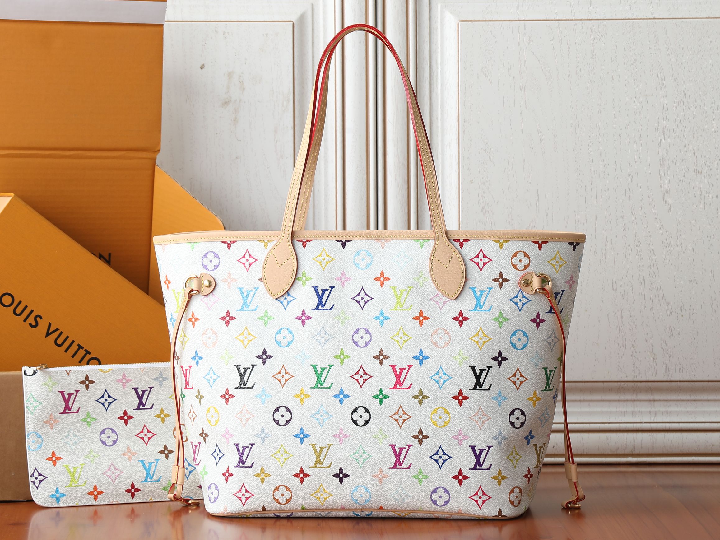 Louis Vuitton Neverfull MM Monogram Canvas Tote Bag - Image 3