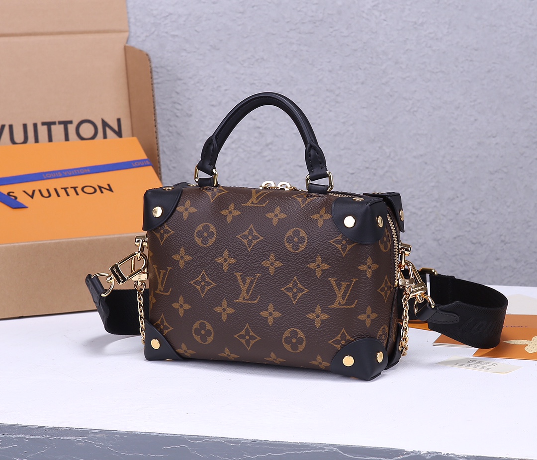 Louis Vuitton Petite Malle Souple Monogram Canvas Crossbody Bag - Image 3