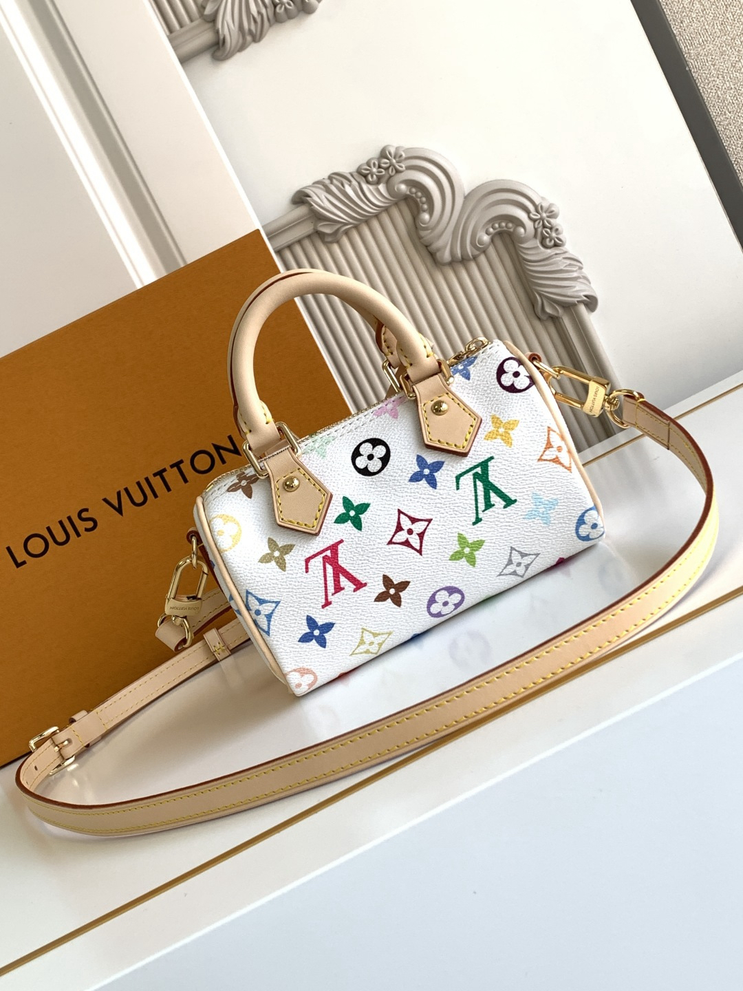 Louis Vuitton x Takashi Murakami Nano Speedy Handbag - Image 3