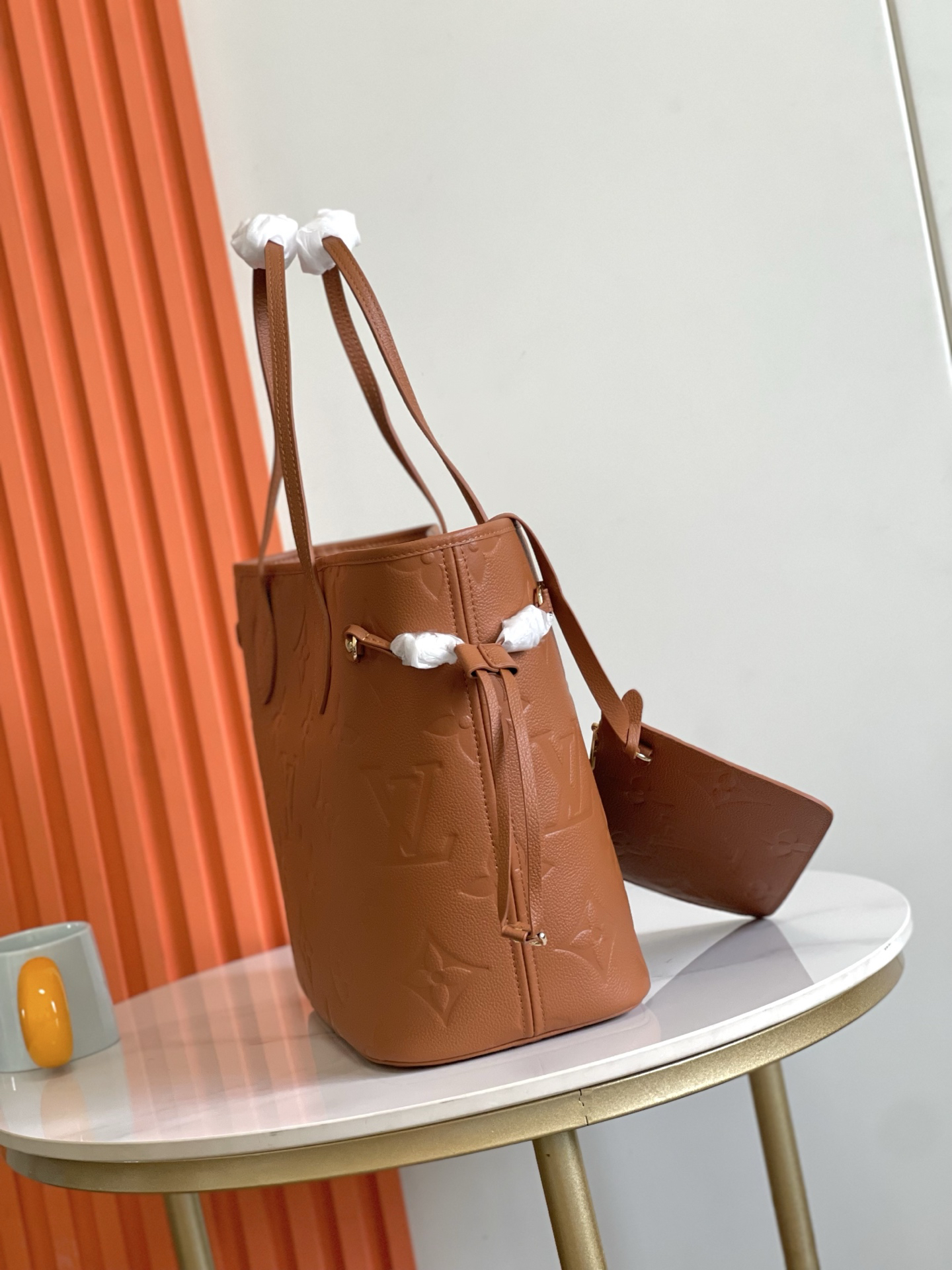 Louis Vuitton Neverfull MM Monogram Empreinte Leather Tote Bag - Image 3