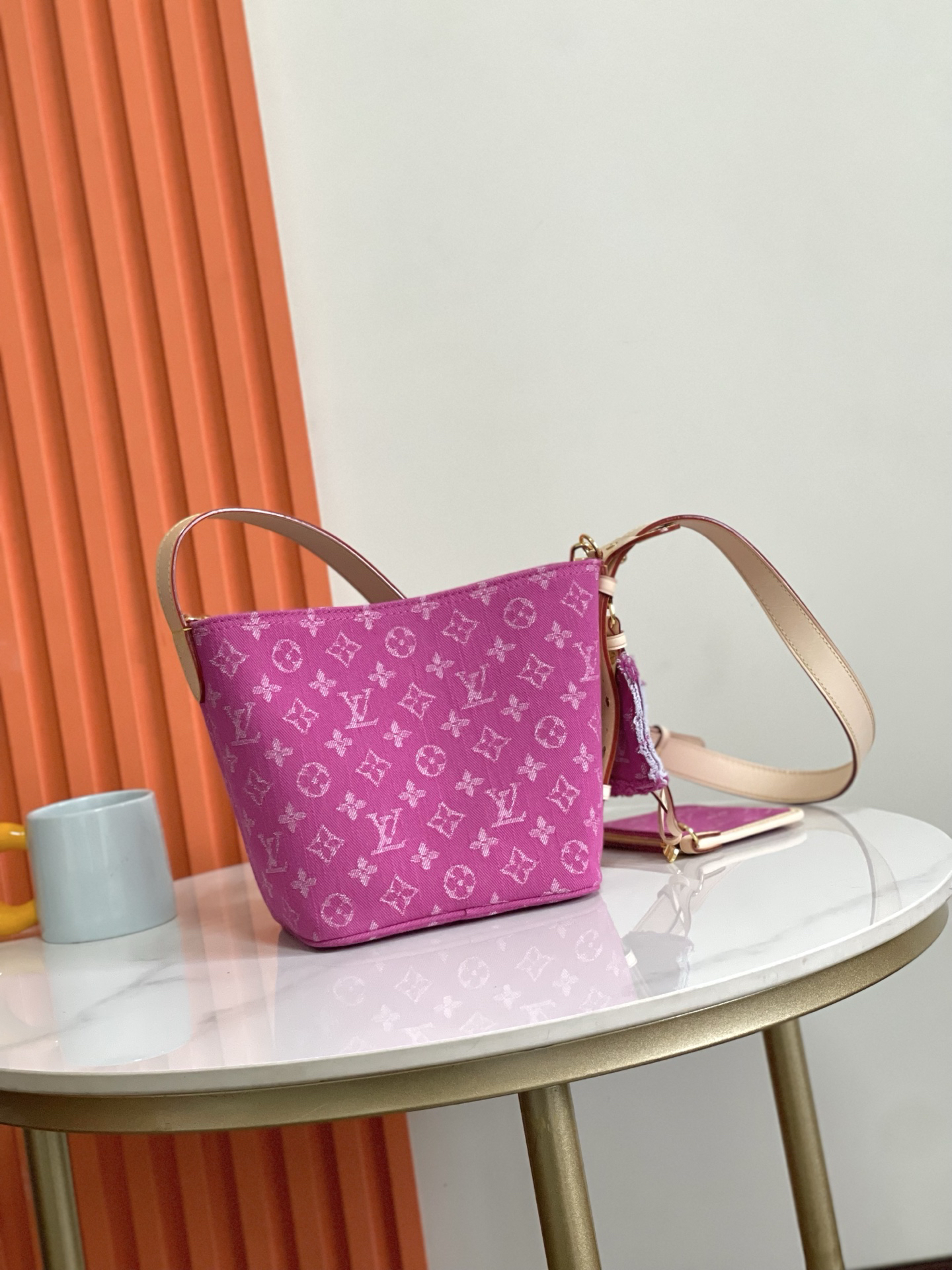 Louis Vuitton M28107 Denim Bucket Bag All In BB - Image 3