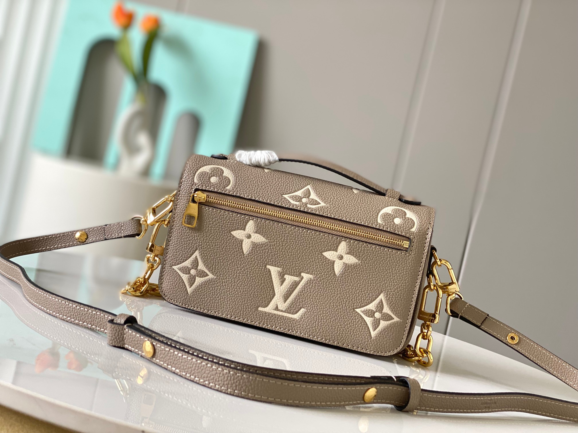 Louis Vuitton Pochette Metis East West Crossbody Bag in Monogram Empreinte Leather - Image 3
