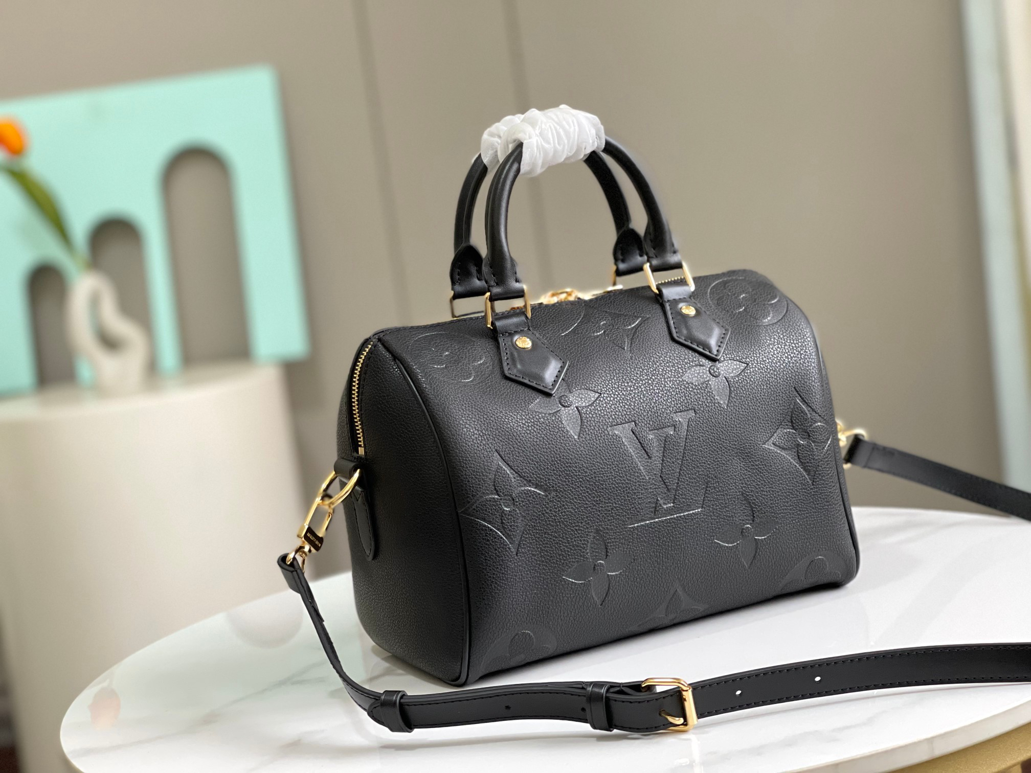 Louis Vuitton Speedy Bandouliere 25 Monogram Empreinte Leather Crossbody Bag - Image 3