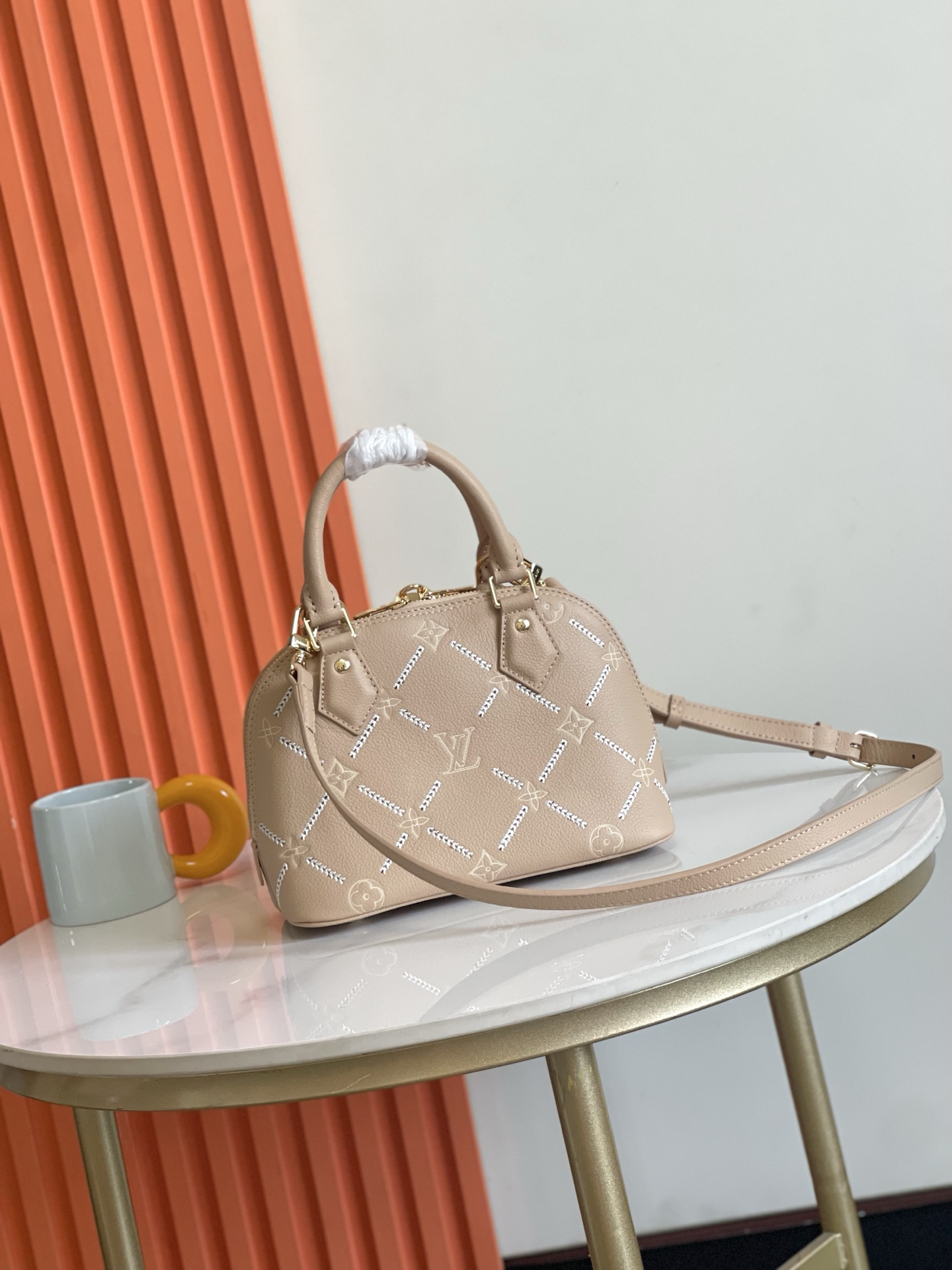 Louis Vuitton Alma BB Monogram Empreinte Leather Handbag - Image 3