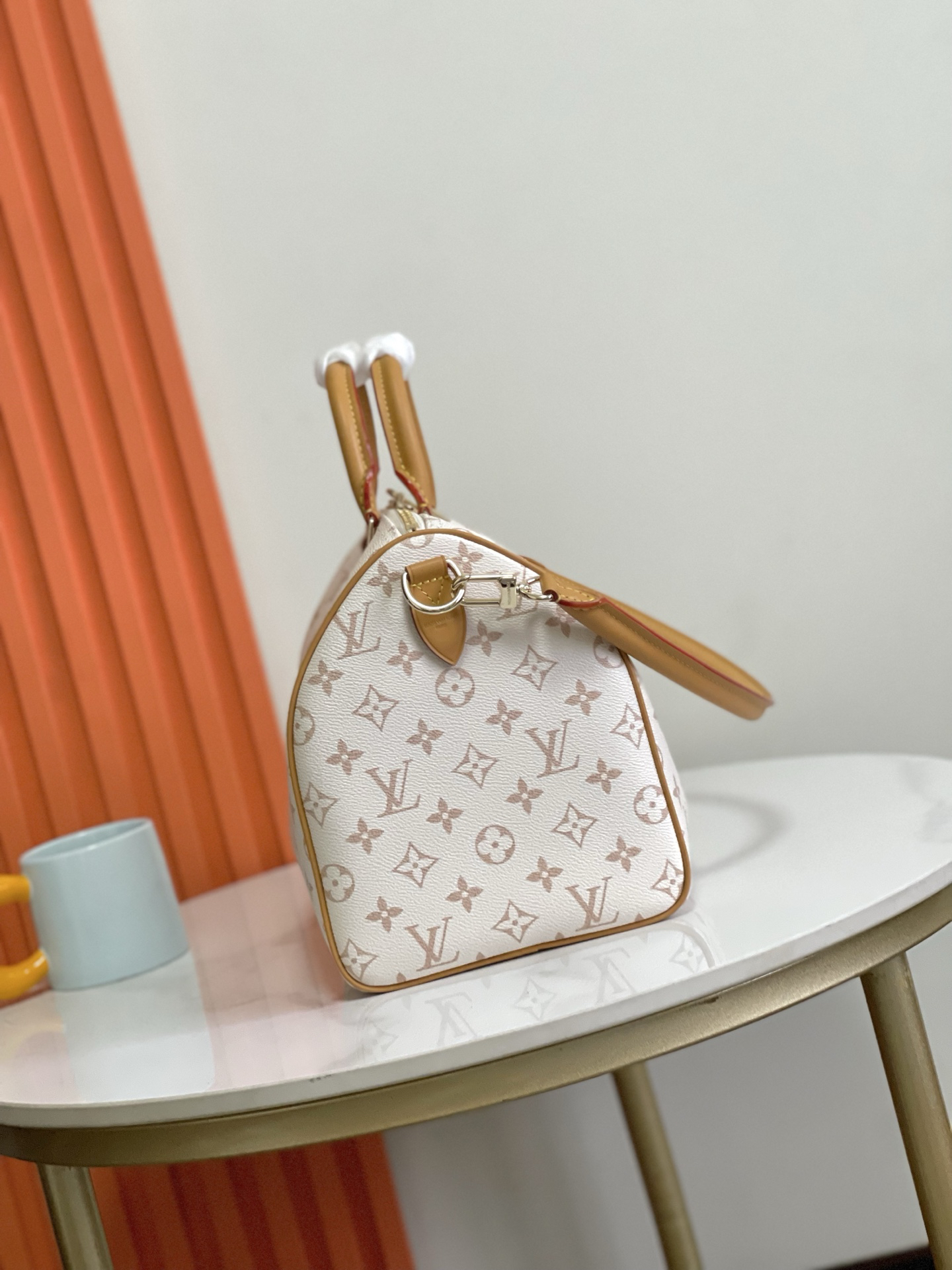 Speedy Soft 30 Lucky Handbag in Monogram Dune Canvas - Image 3