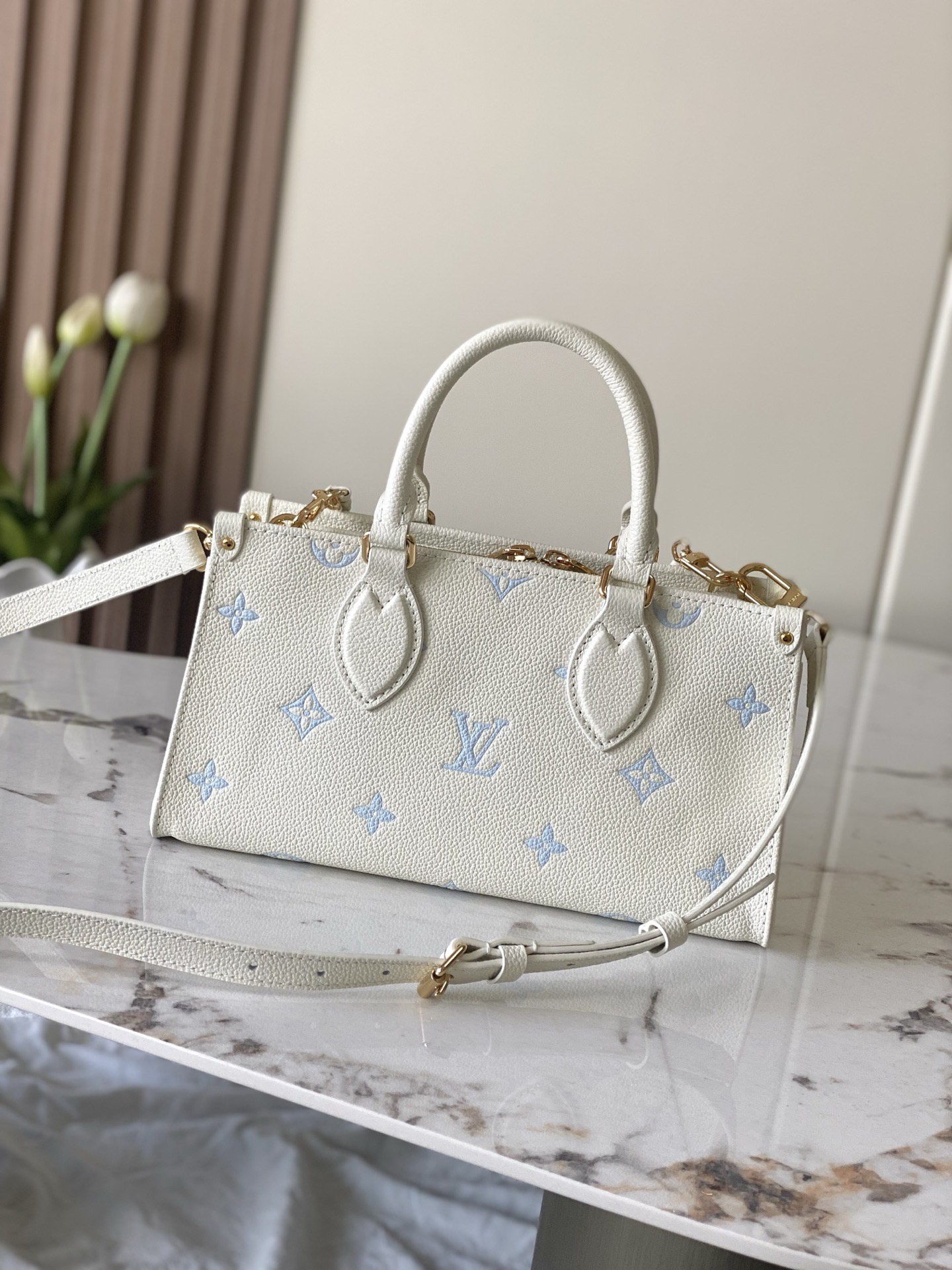 Louis Vuitton OnTheGo EW Shoulder Bag in Sea Salt Blue - Image 3