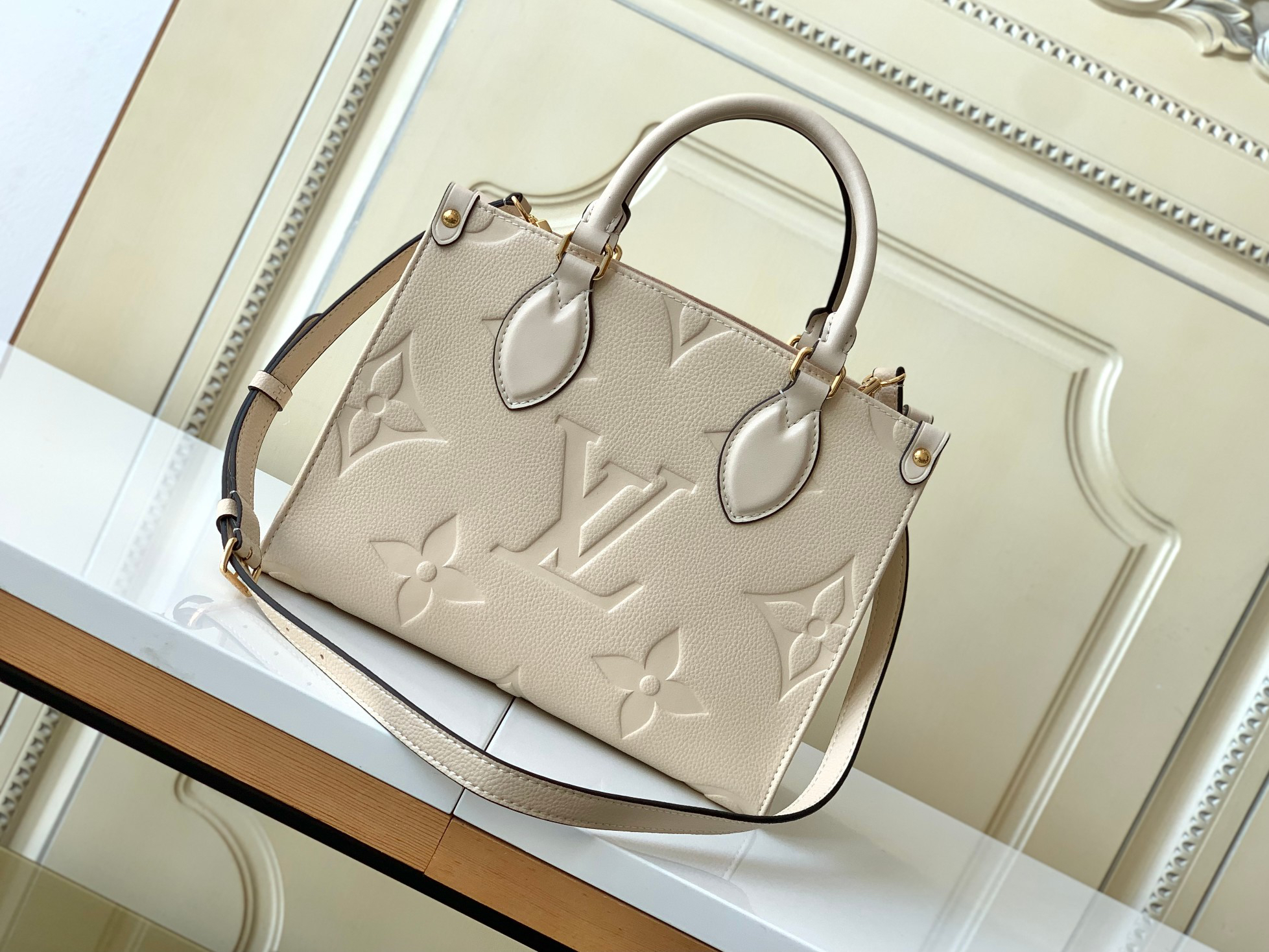 Louis Vuitton OnTheGo Mini Tote Bag in Monogram Empreinte Leather - Image 3