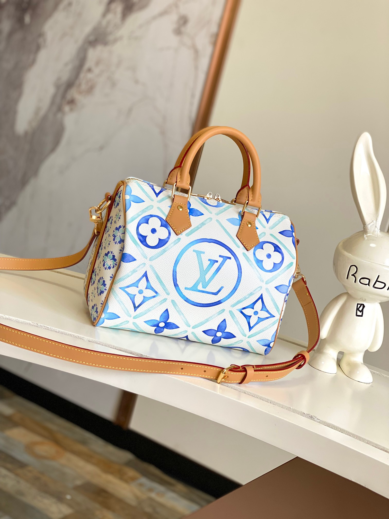 Louis Vuitton Speedy Bandouliere 25 Handbag - Blue - Image 3