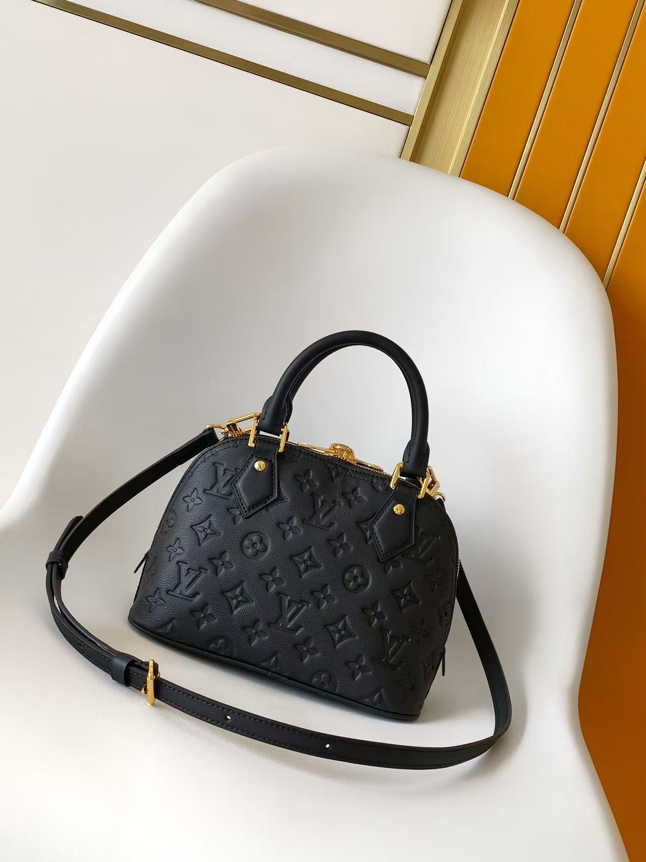 Louis Vuitton Alma BB Monogram Empreinte Leather Handbag - Image 3