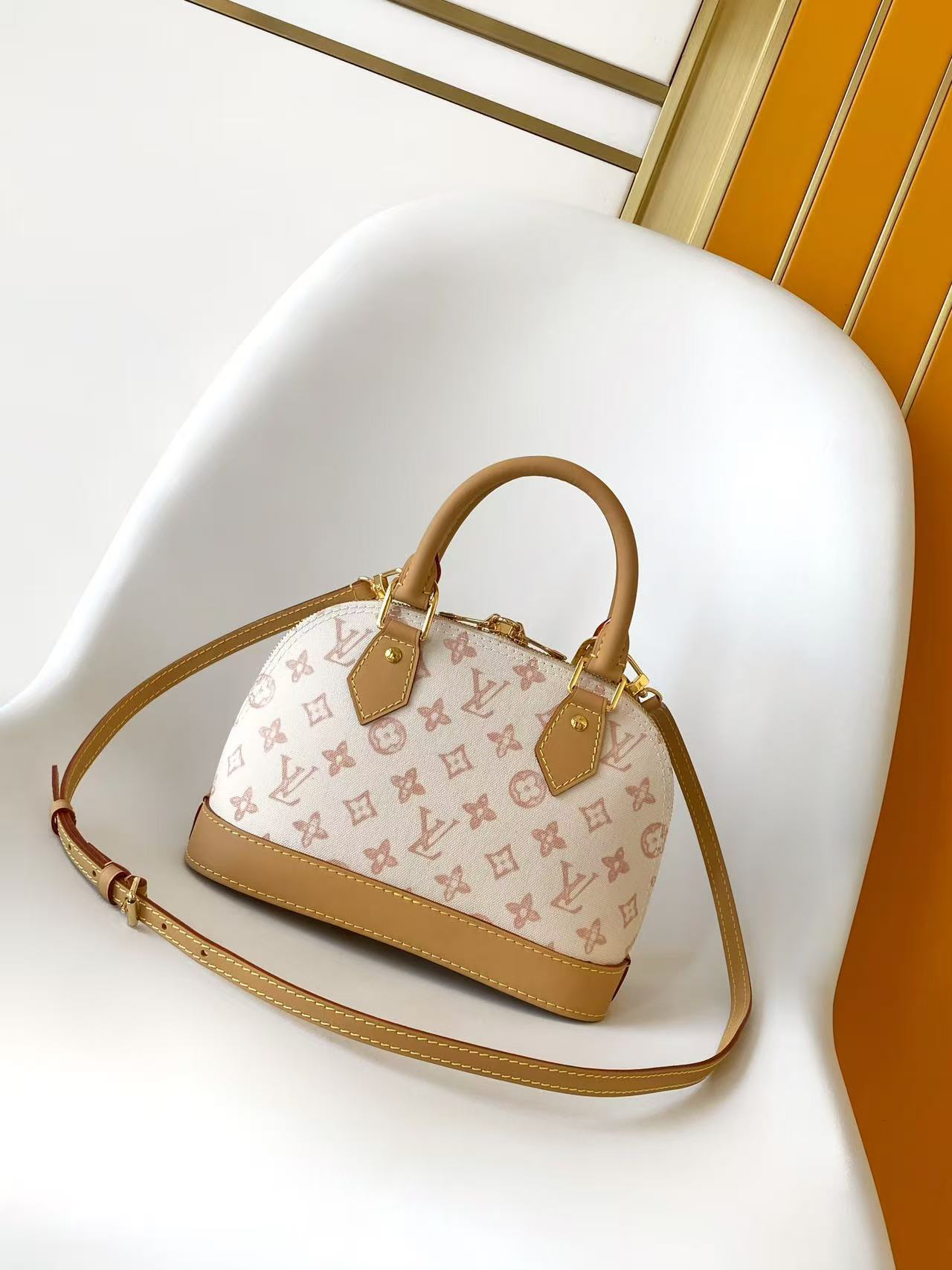 Louis Vuitton Alma BB Monogram Canvas Crossbody Bag - Image 3