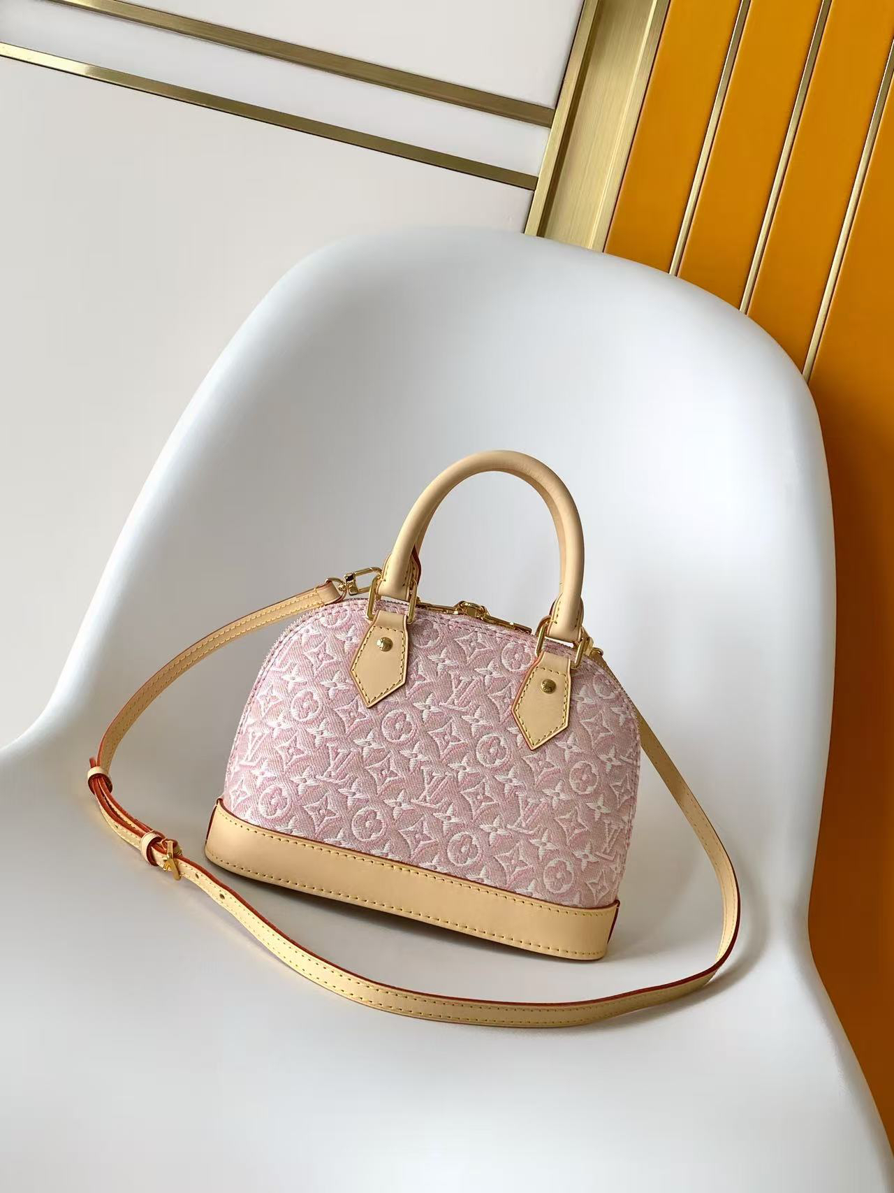 Louis Vuitton Alma BB Monogram Emblème Canvas Handbag - Image 3