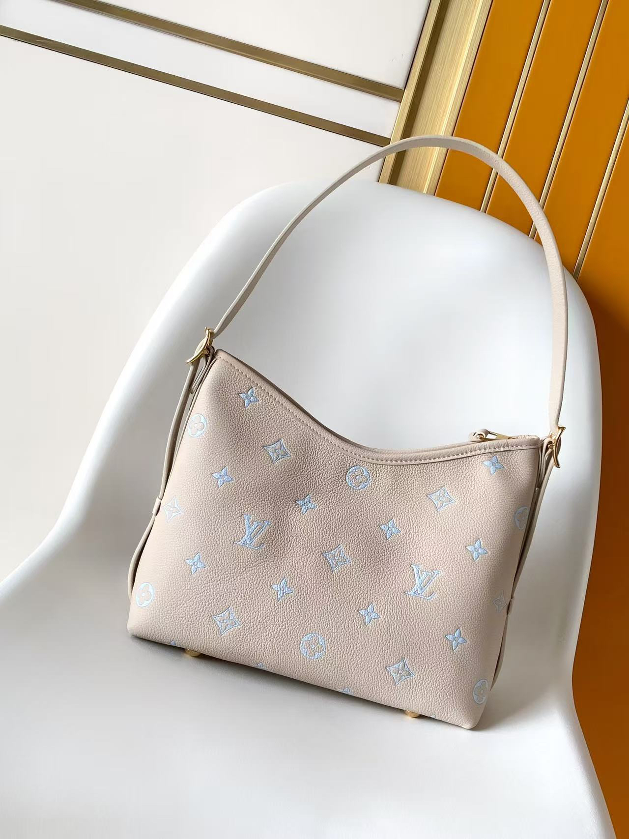 Louis Vuitton CarryAll Small Shoulder Bag in Monogram Empreinte Leather - Image 3