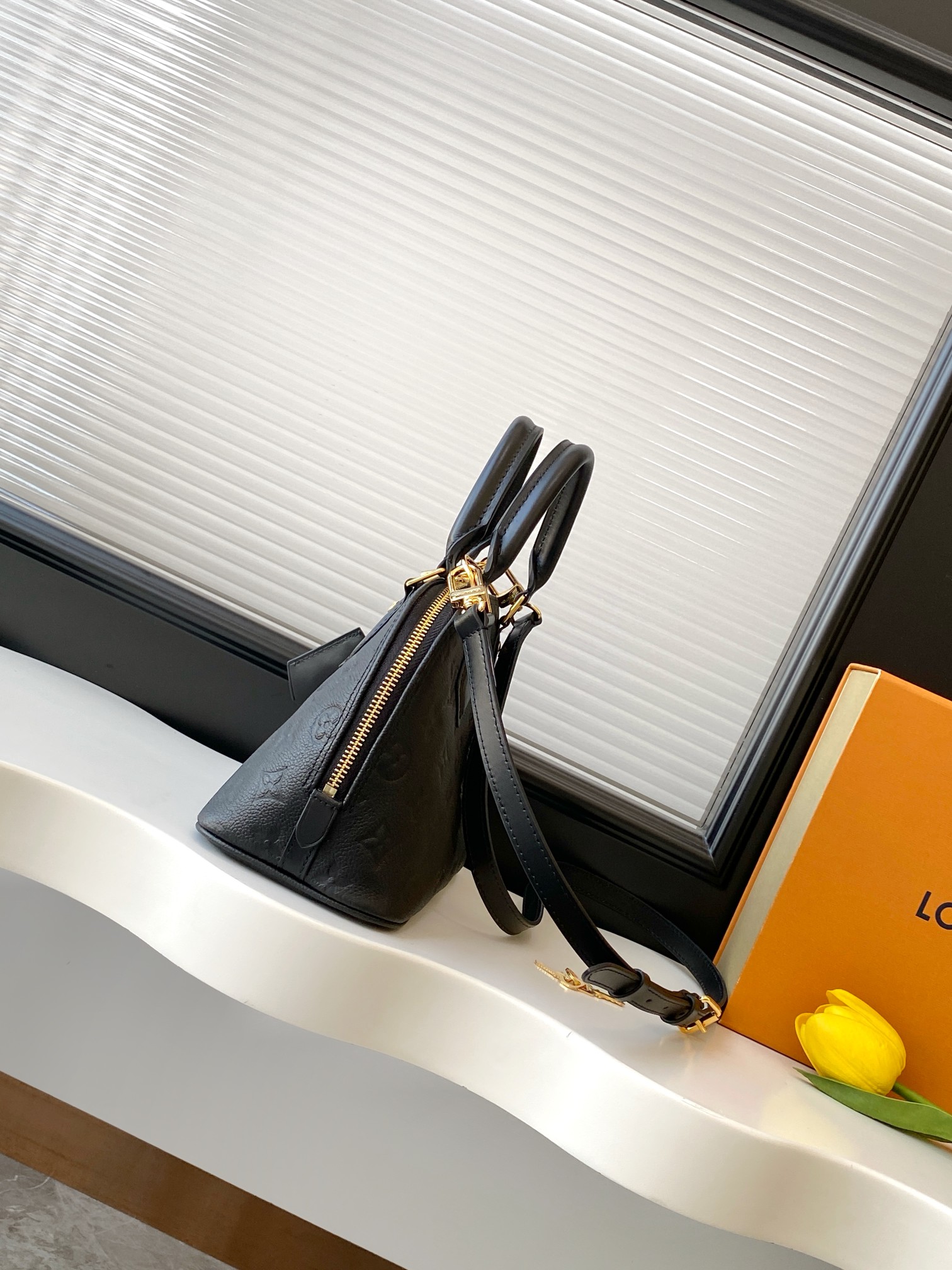 Louis Vuitton Alma BB Handbag in Monogram Empreinte Leather - Image 3
