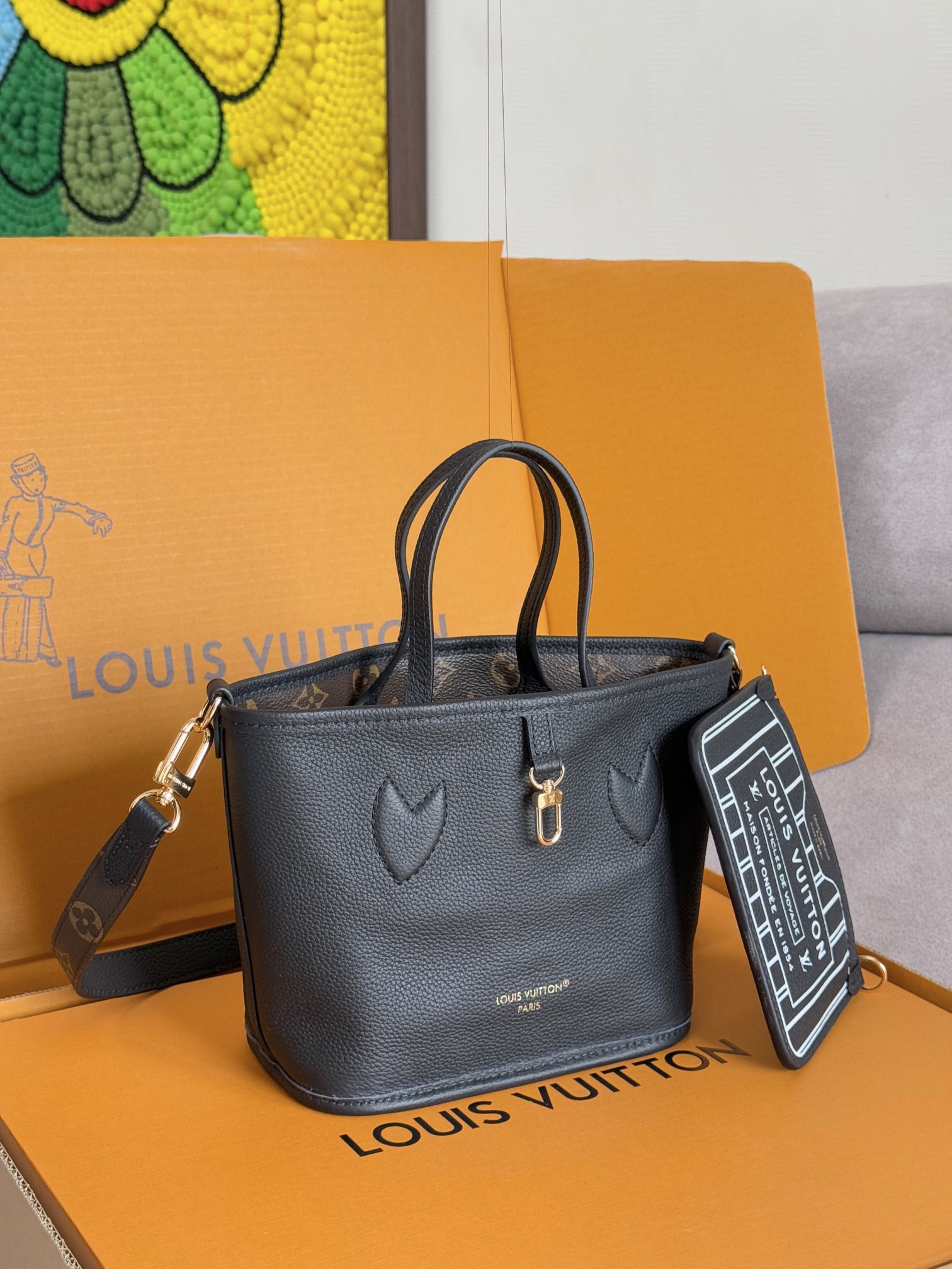 Louis Vuitton Neverfull Bandouliere Inside Out BB Tote Bag M12099 - Image 3