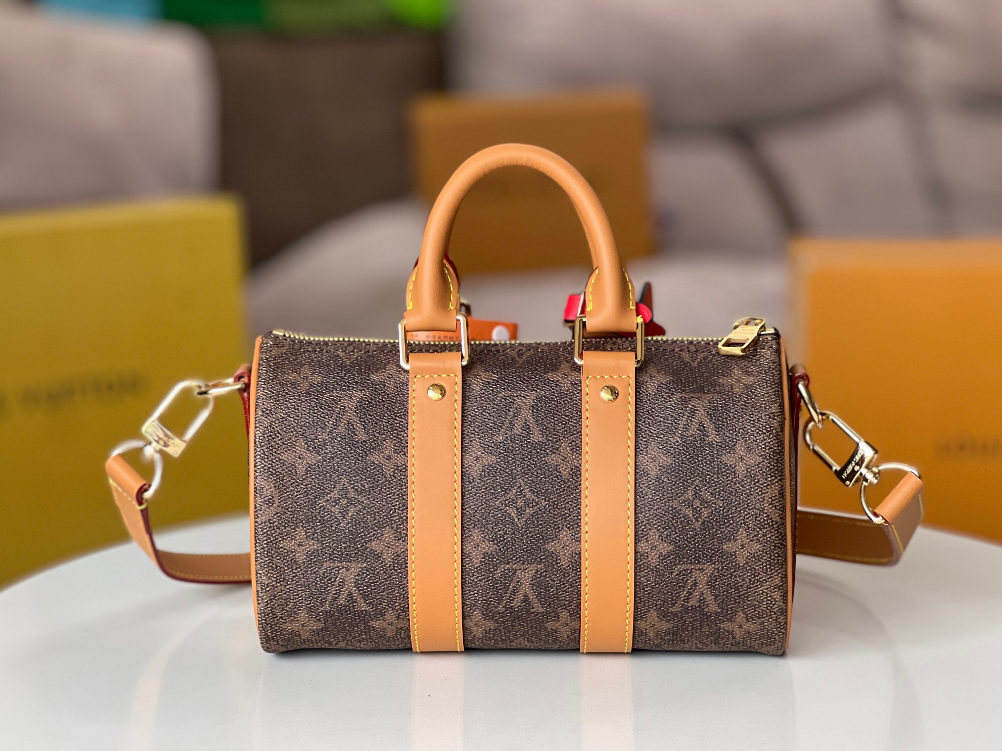 Louis Vuitton Keepall Bandouliere 25 Monogram Dust Crossbody Bag - Image 3