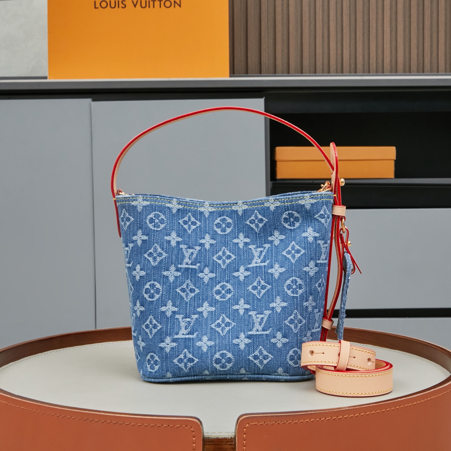 Louis Vuitton All In BB Denim Bucket Bag - Image 3