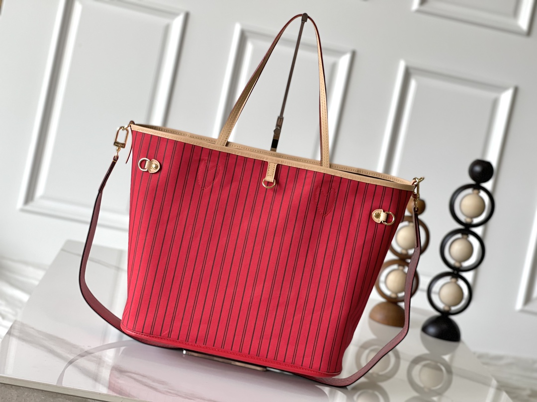 Neverfull MM Handbag in Damier Azur Canvas - Image 3