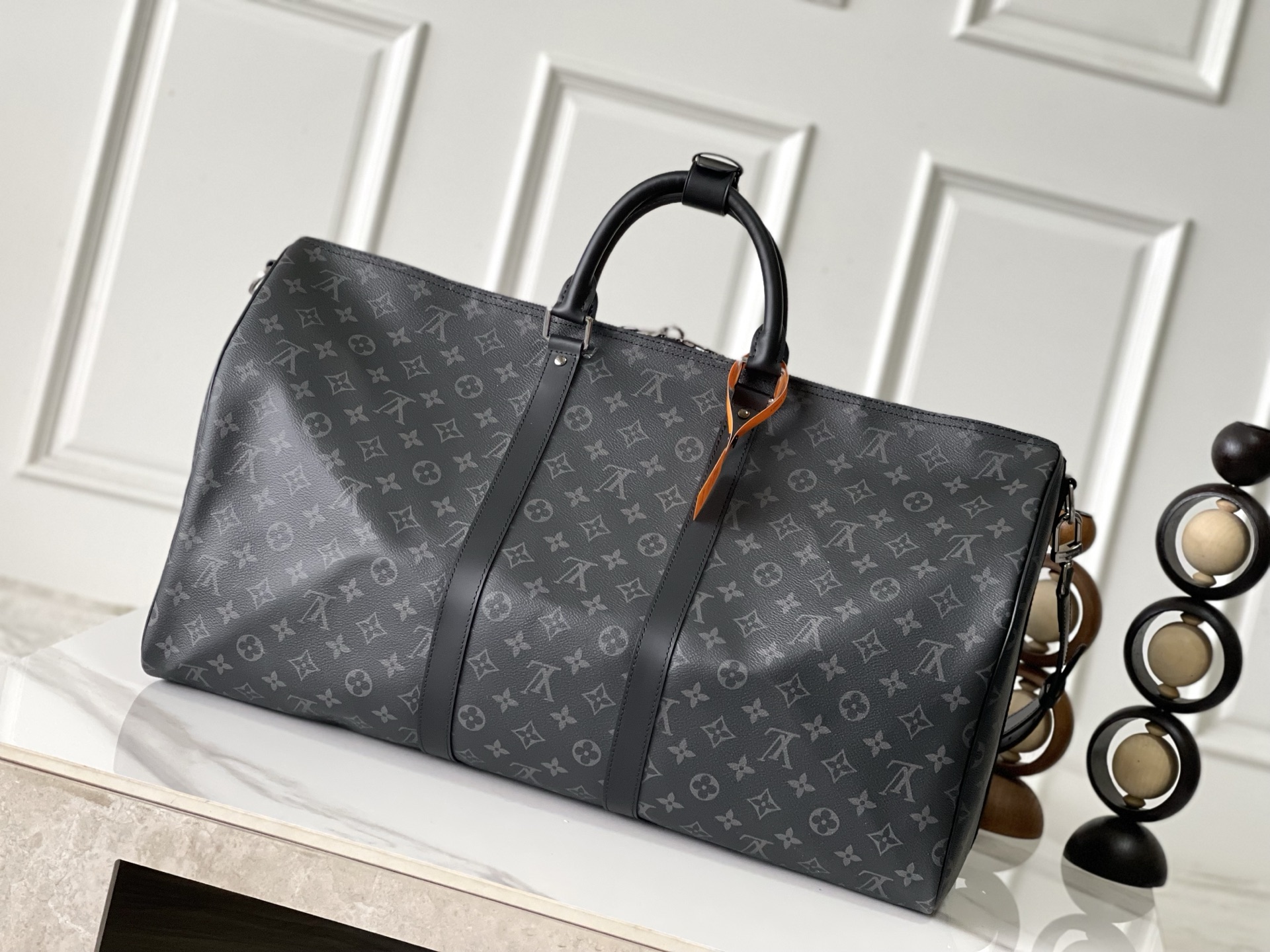 Louis Vuitton Keepall 45 Travel Bag in Monogram Eclipse Canvas - Image 3