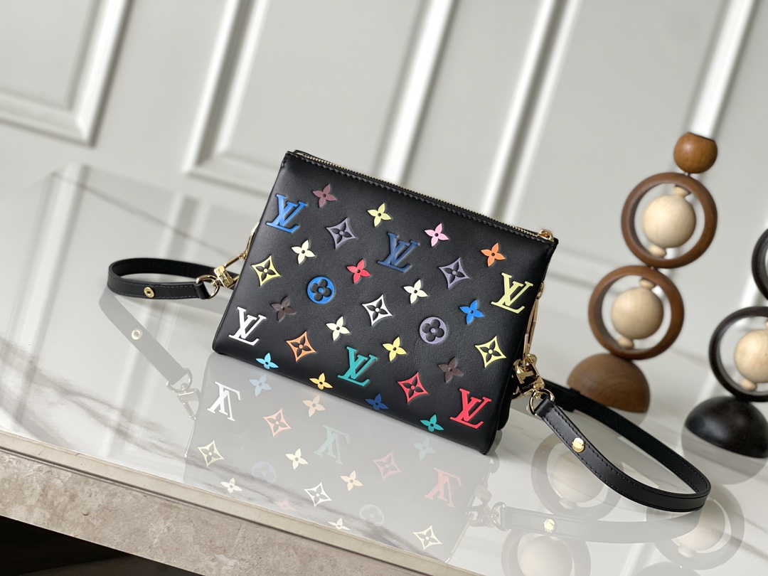 Louis Vuitton Coussin BB Bag in Black Multicolor Lambskin - Image 3