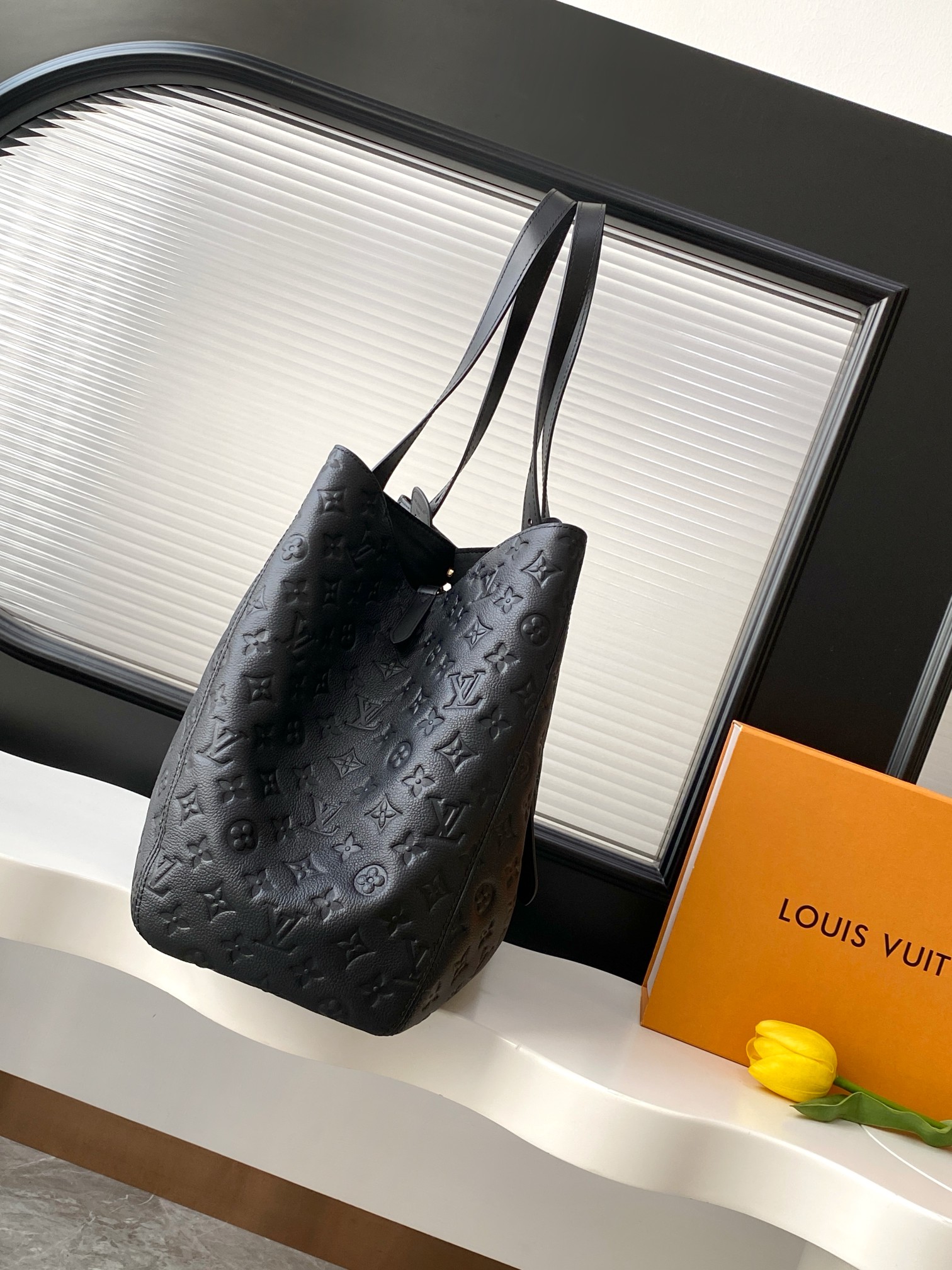 Louis Vuitton All In One MM Monogram Empreinte Leather Handbag - Image 3