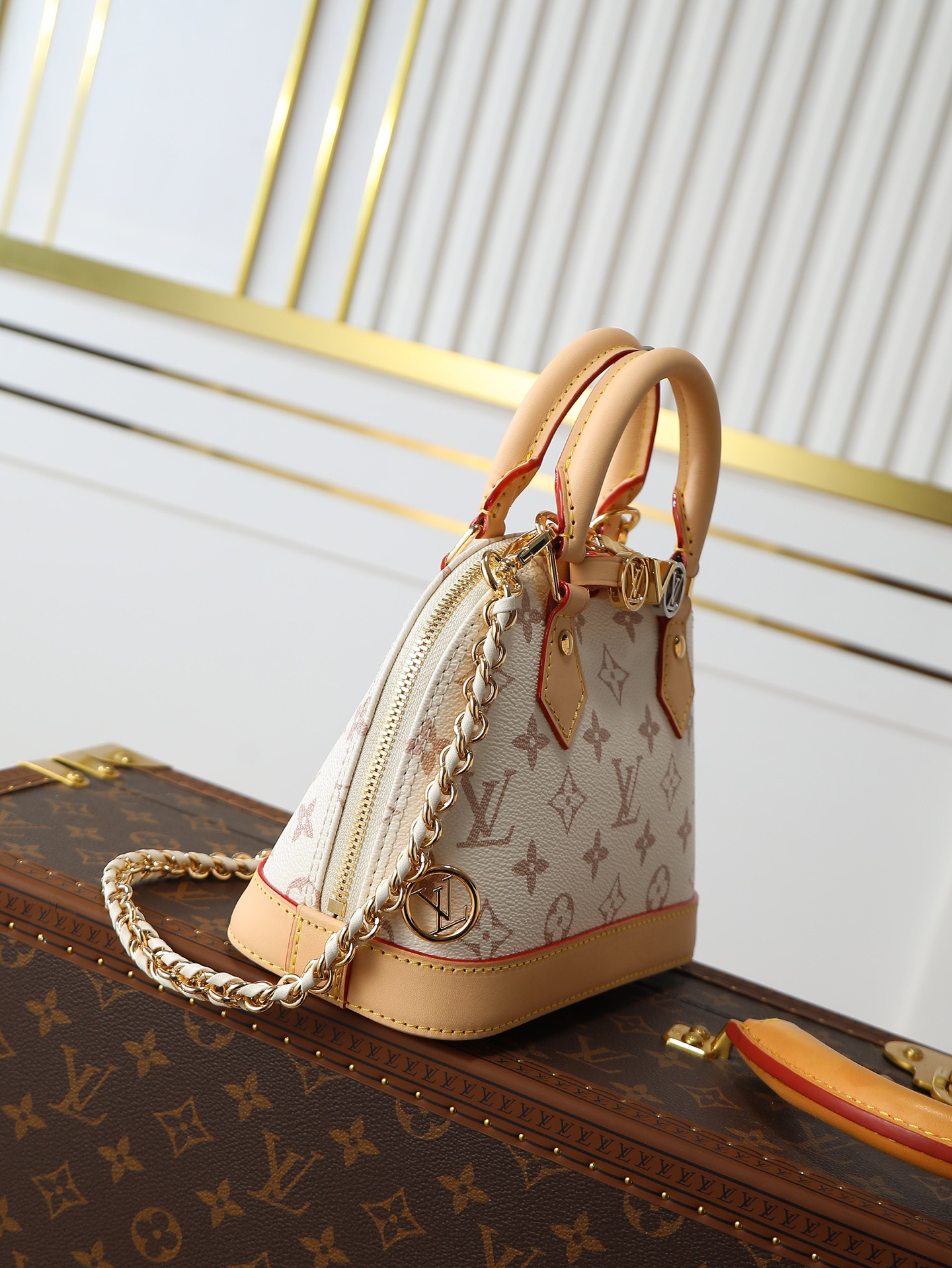 Louis Vuitton Nano Alma Handbag in White Monogram - Image 3