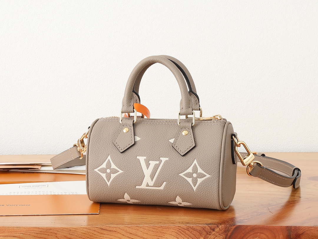 Louis Vuitton Nano Speedy Monogram Empreinte Leather Bag - Image 3