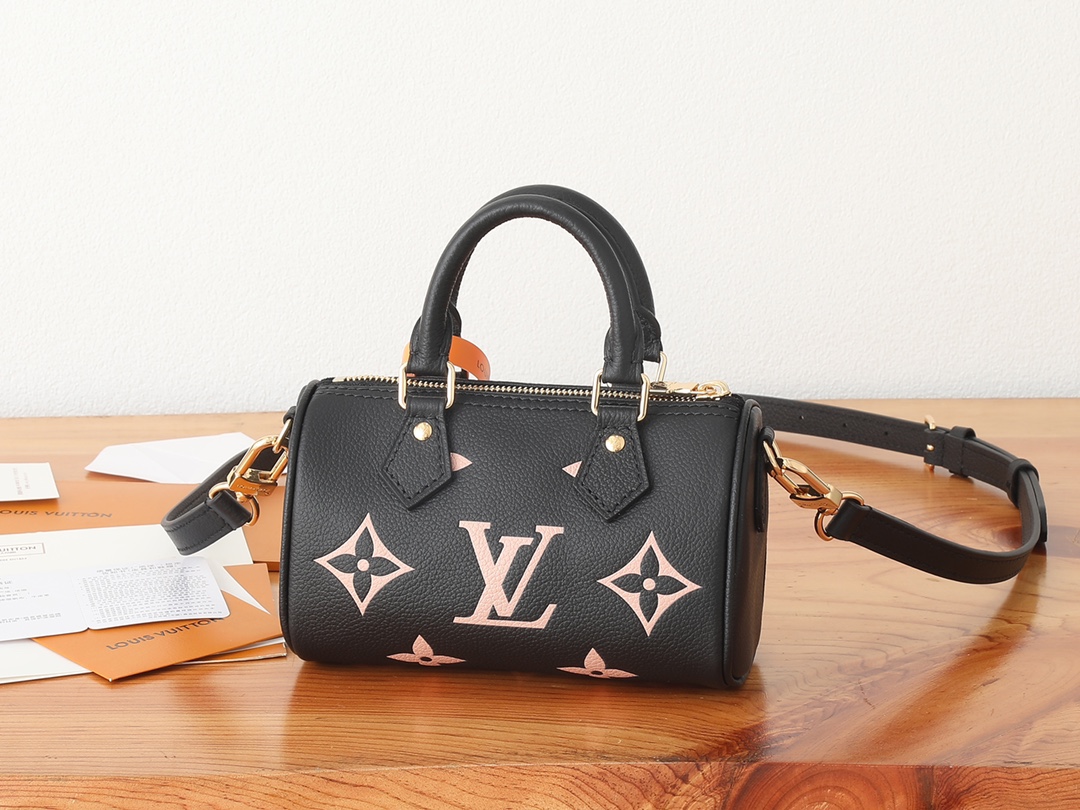 Louis Vuitton Nano Speedy Monogram Empreinte Leather Bag - Image 3