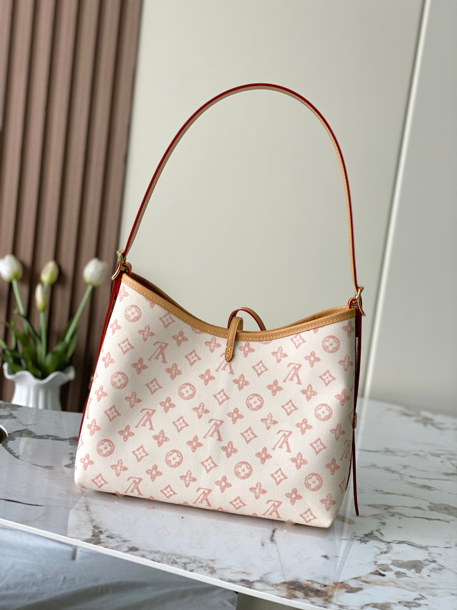 Louis Vuitton Carryall MM Monogram Origine Canvas Tote Bag, White - Image 3