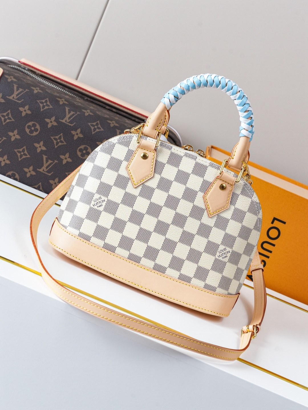 Louis Vuitton Alma BB Damier Azur Handbag - Image 3