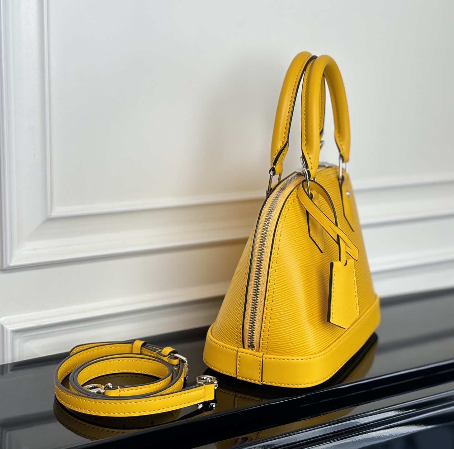 Alma BB Epi Leather Handbag Yellow - Image 3
