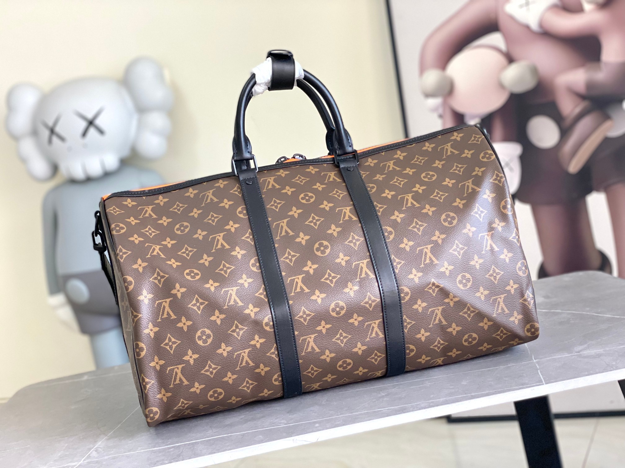 Louis Vuitton Keepall Bandouliere 50 Travel Bag Zoooom with Friends Embroidered Character - Image 3