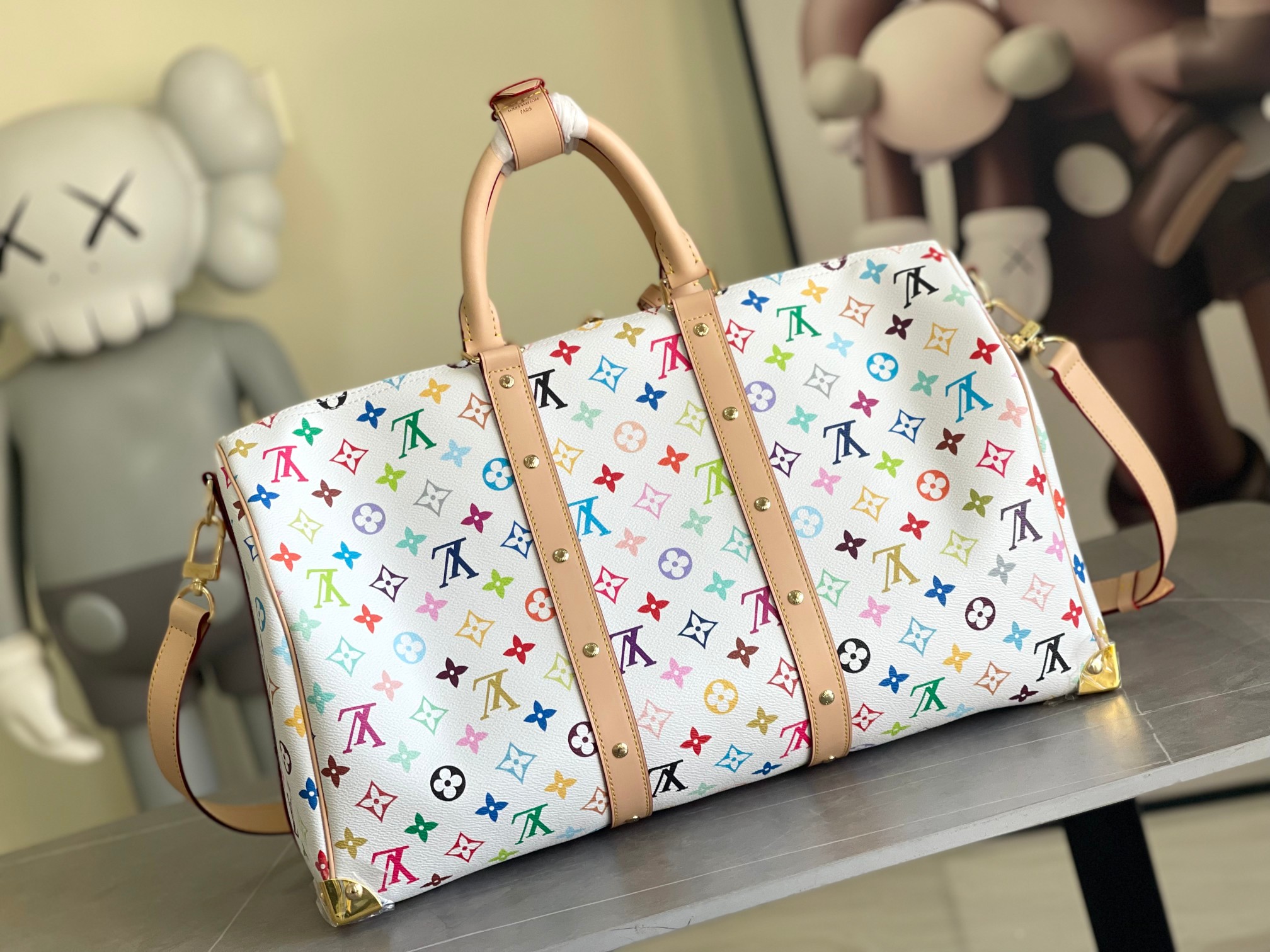 Louis Vuitton Keepall Bandouliere 55 Travel Bag - Image 3