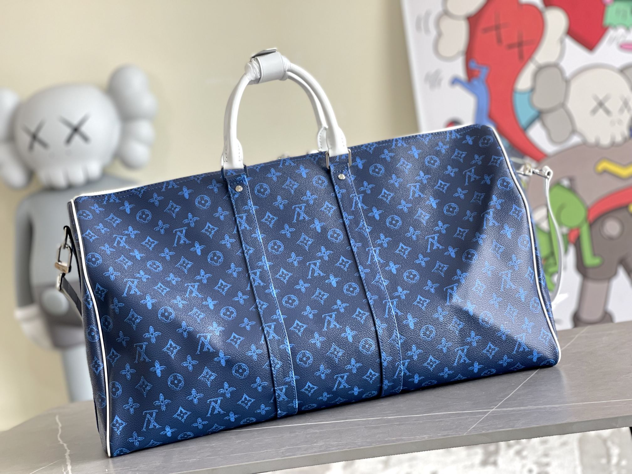 Louis Vuitton Keepall Bandouliere 55 Travel Bag - Image 3
