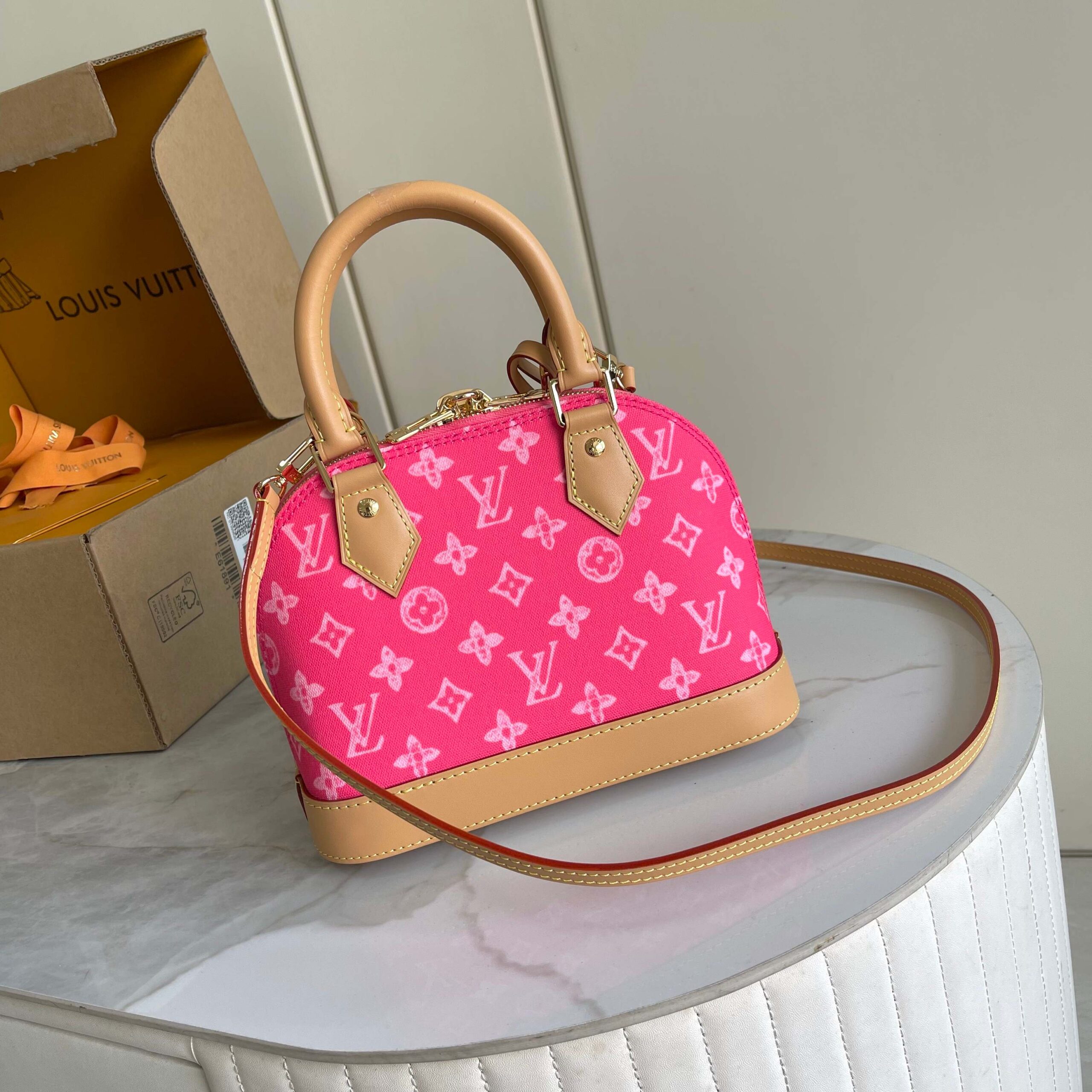 Louis Vuitton Alma BB Meowgram Canvas Top Handle Bag - Image 3