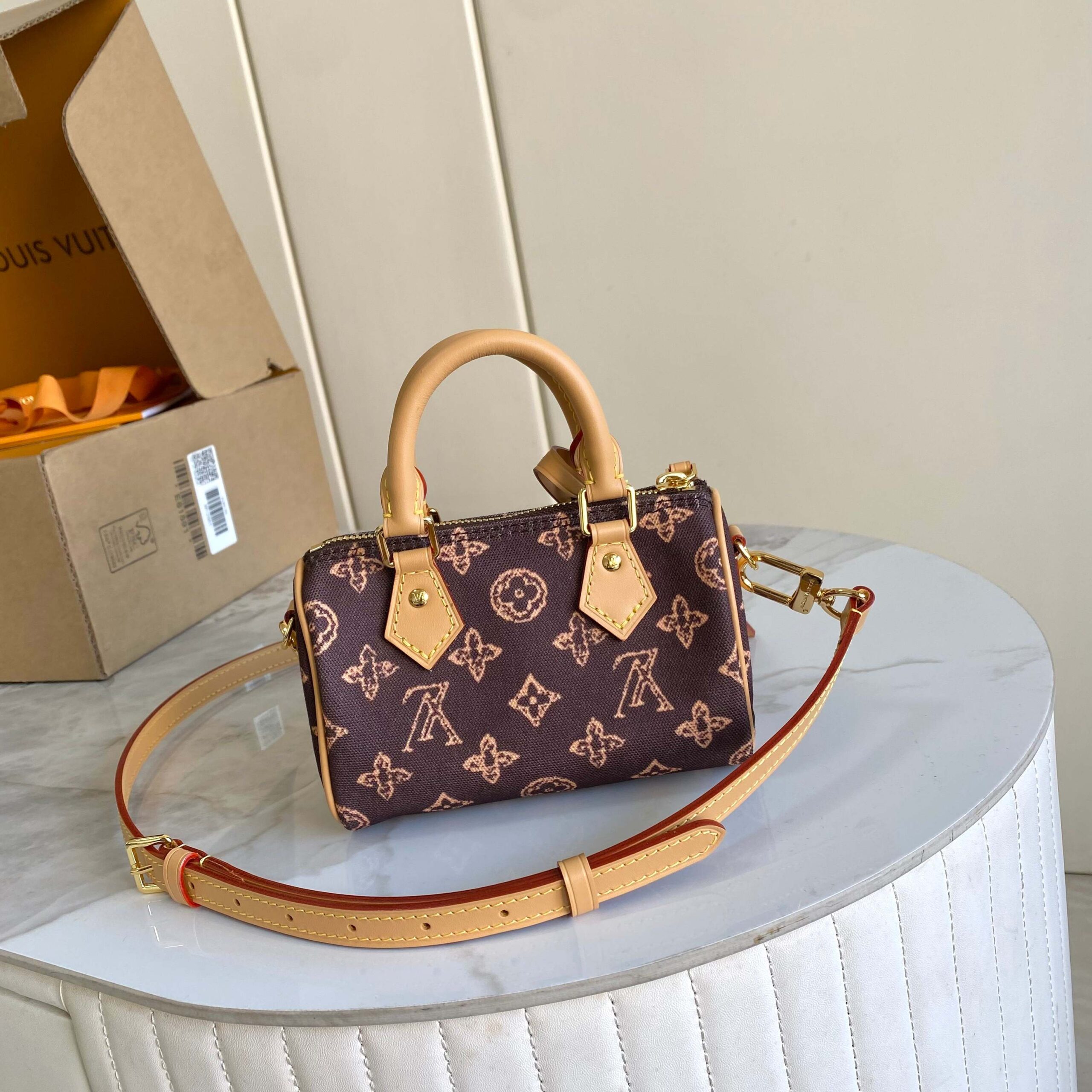 Louis Vuitton Nano Speedy Monogram Origine Crossbody Bag - Image 3