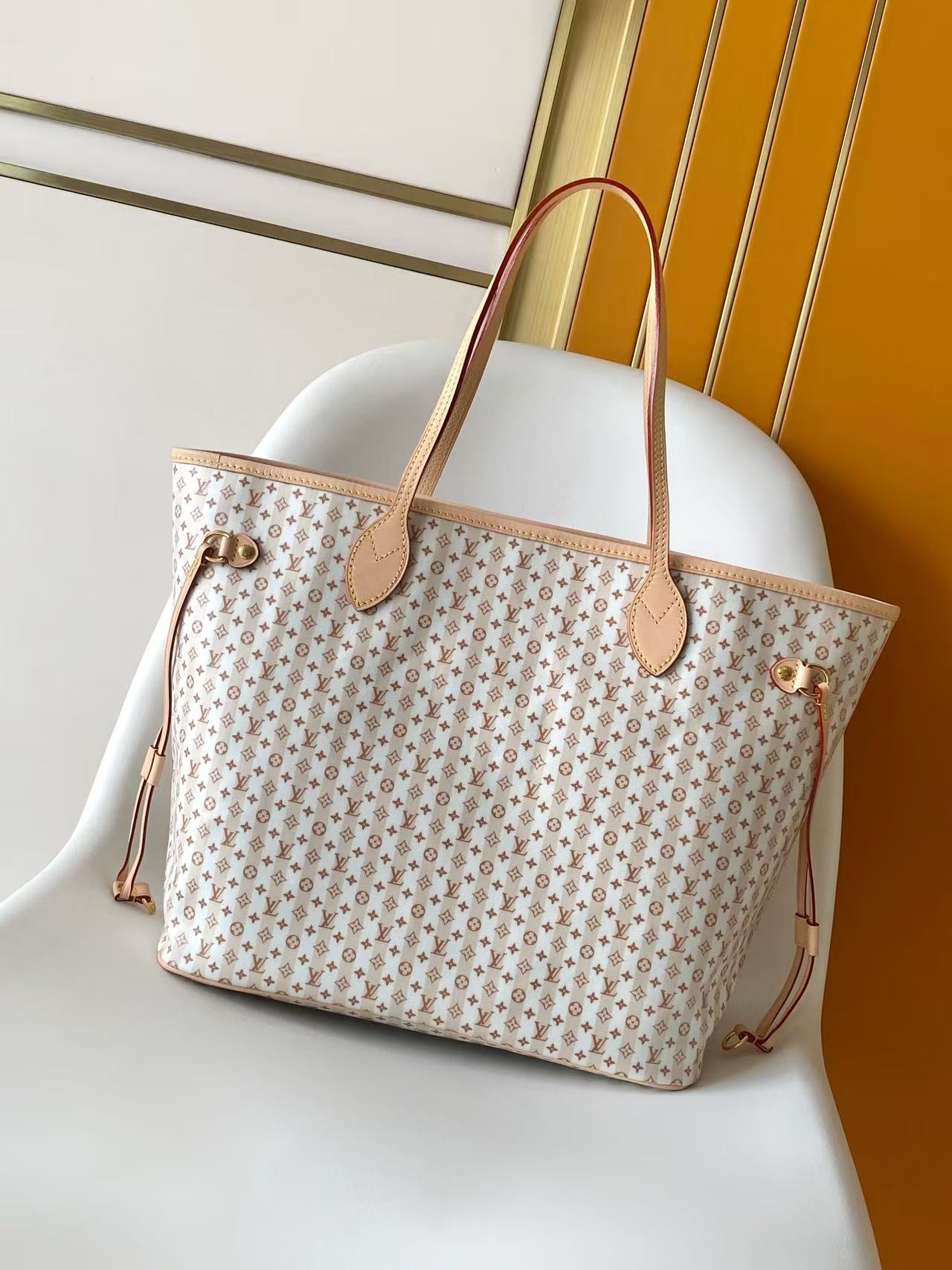 Louis Vuitton Neverfull MM Stamp Monogram Canvas Tote Bag - Image 3