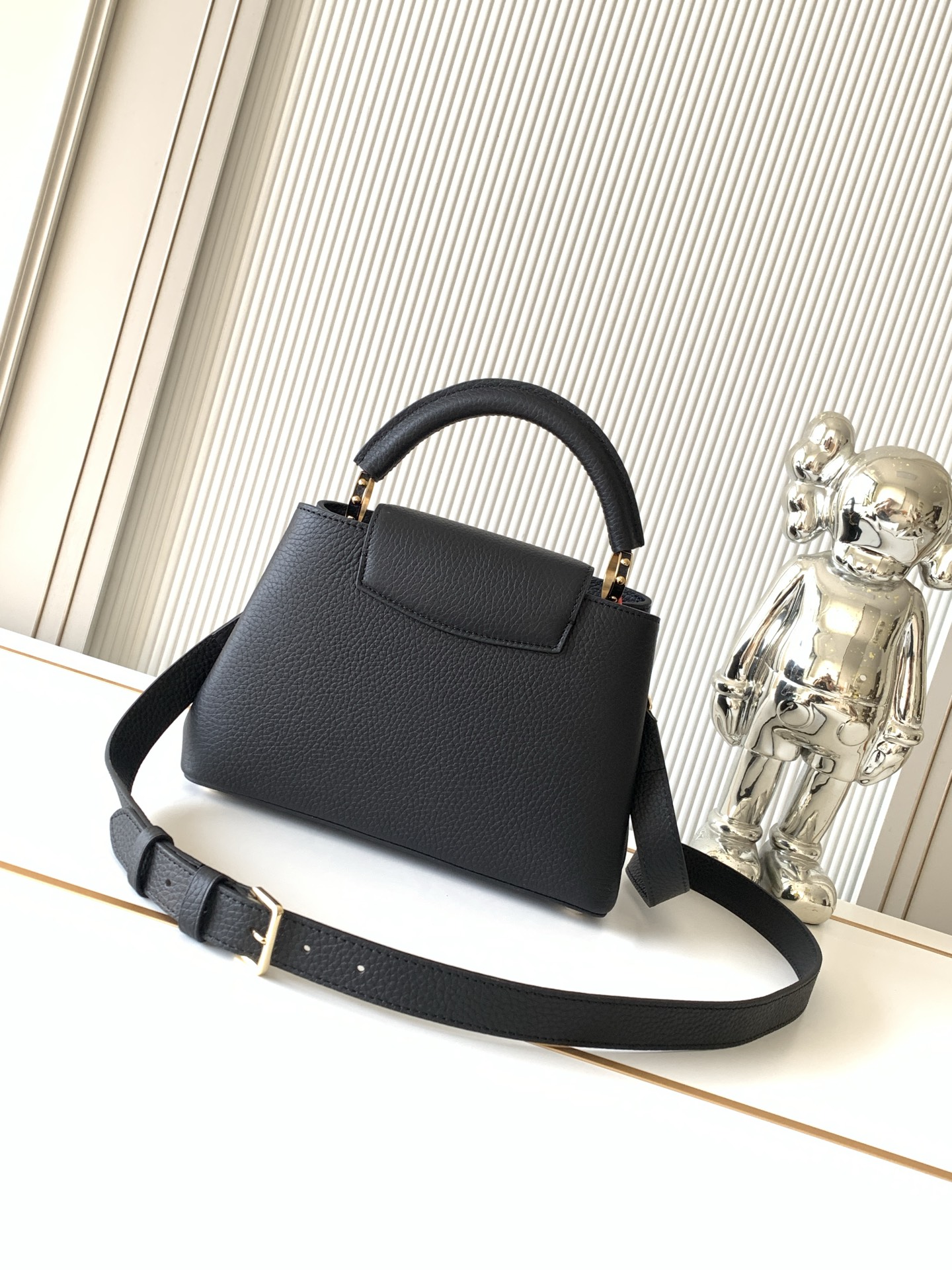 Louis Vuitton Capucines BB Handbag M24728 in Black - Image 3