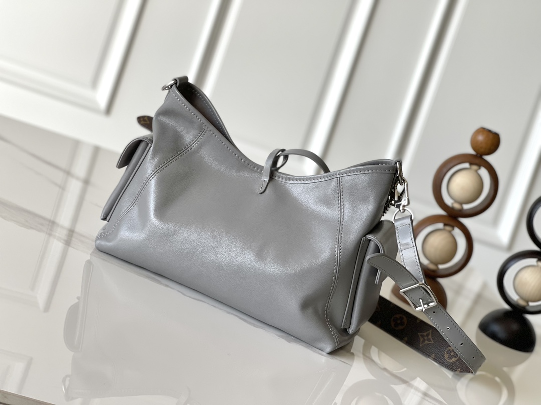 CarryAll Dark Medium Handbag in Lambskin Leather - Image 3