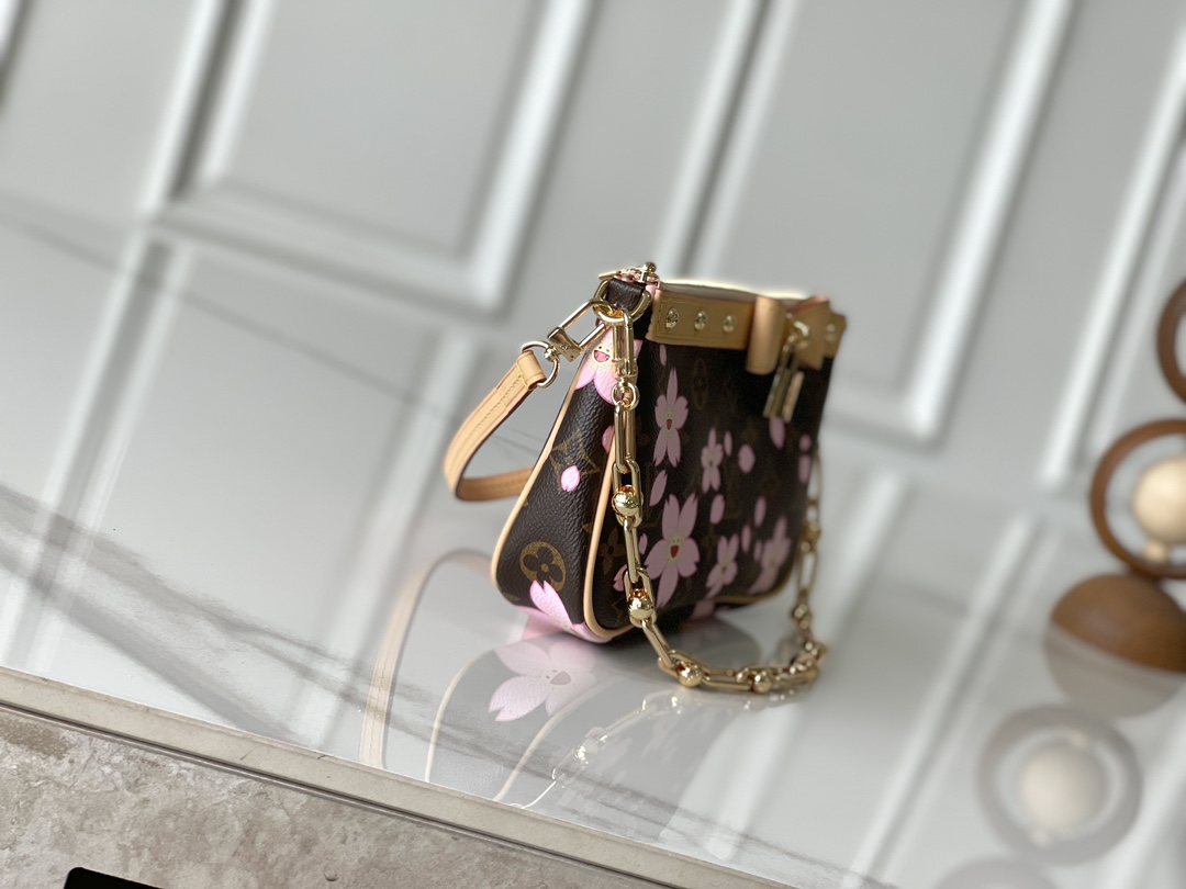 Louis Vuitton Pochette Accessoires M13666 Cherry Blossom Monogram Canvas Pouch - Image 3